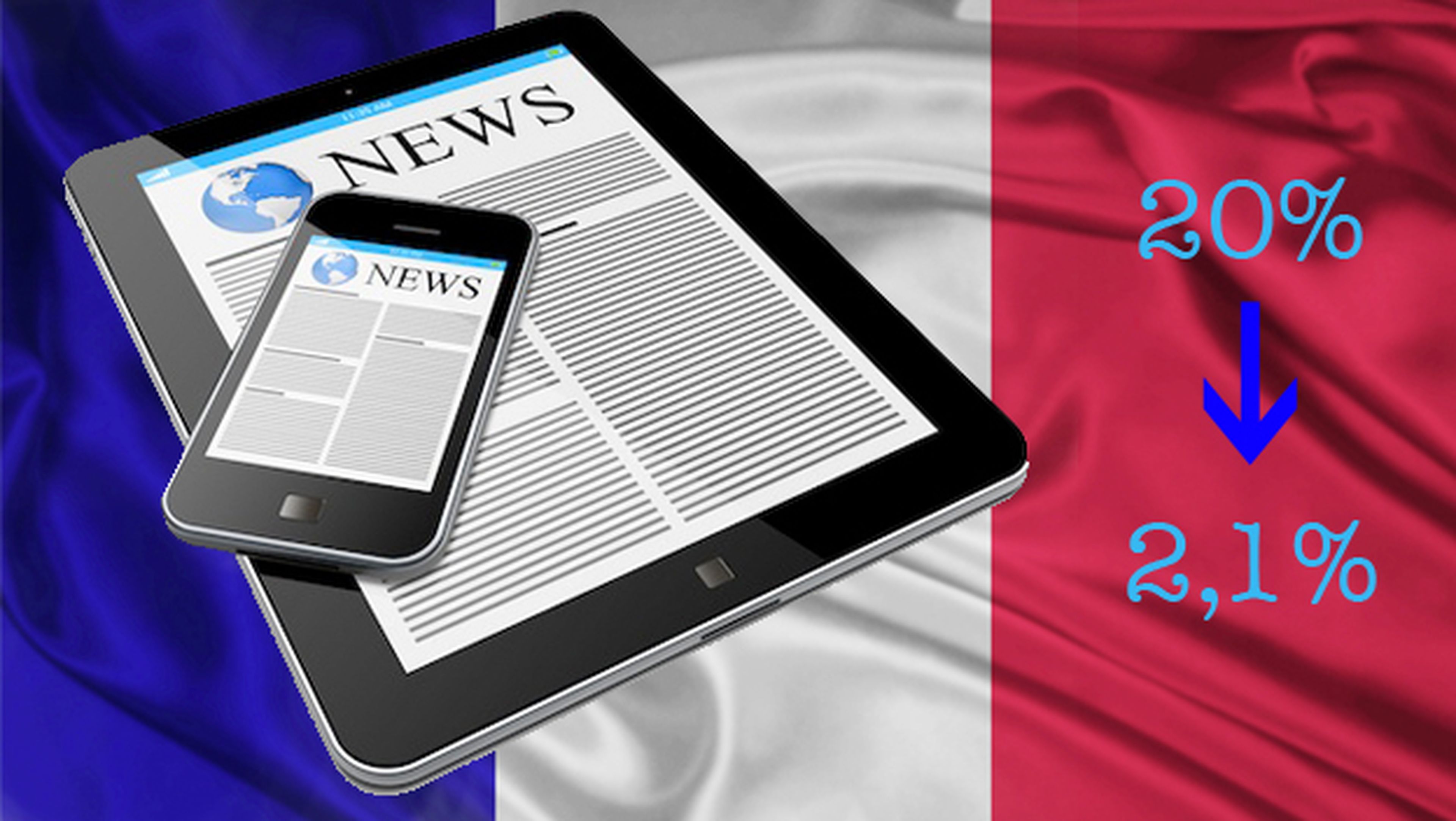 Francia baja el IVA de la prensa digital del 20% al 2,1%