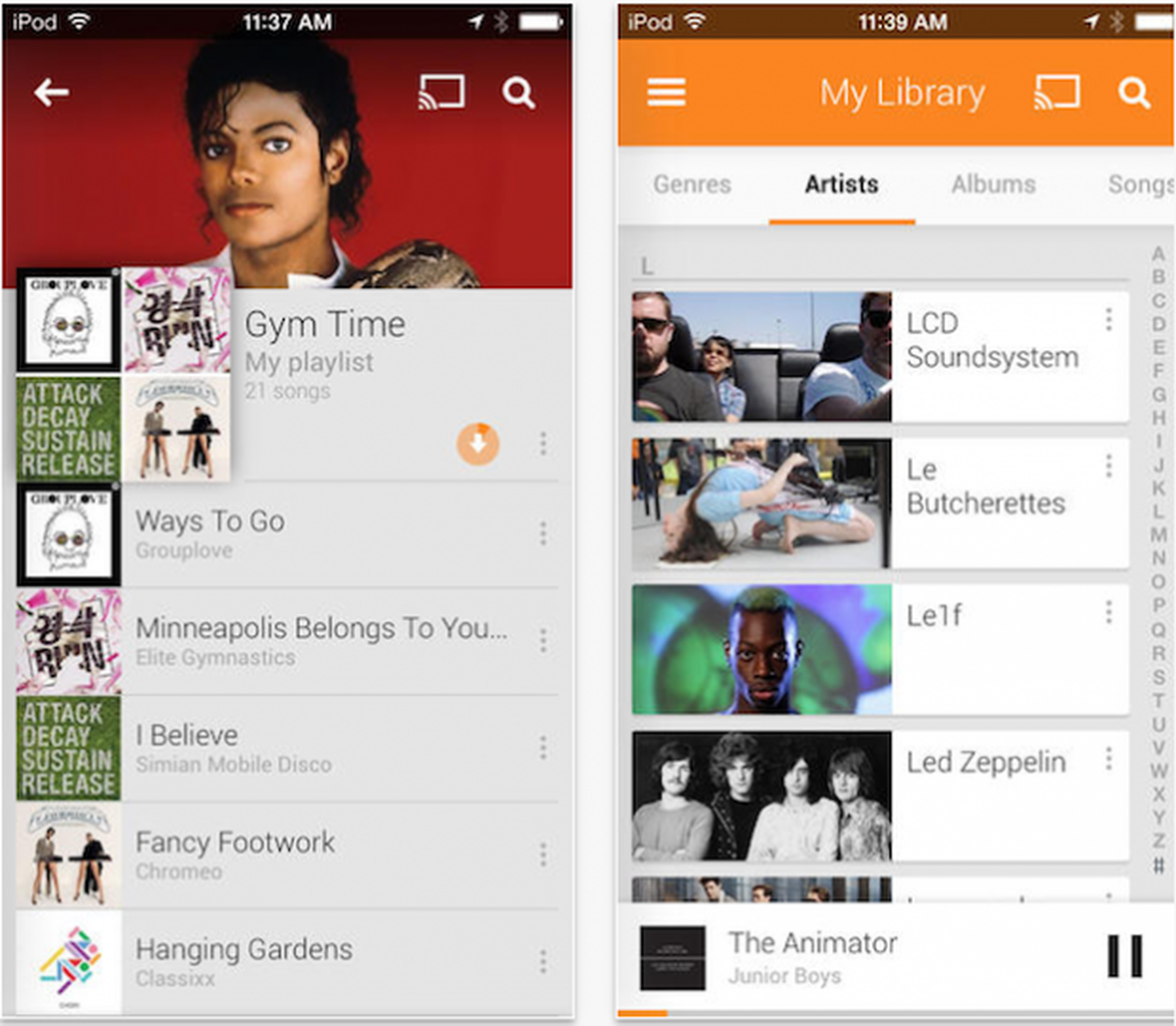 Google Play Music iOS