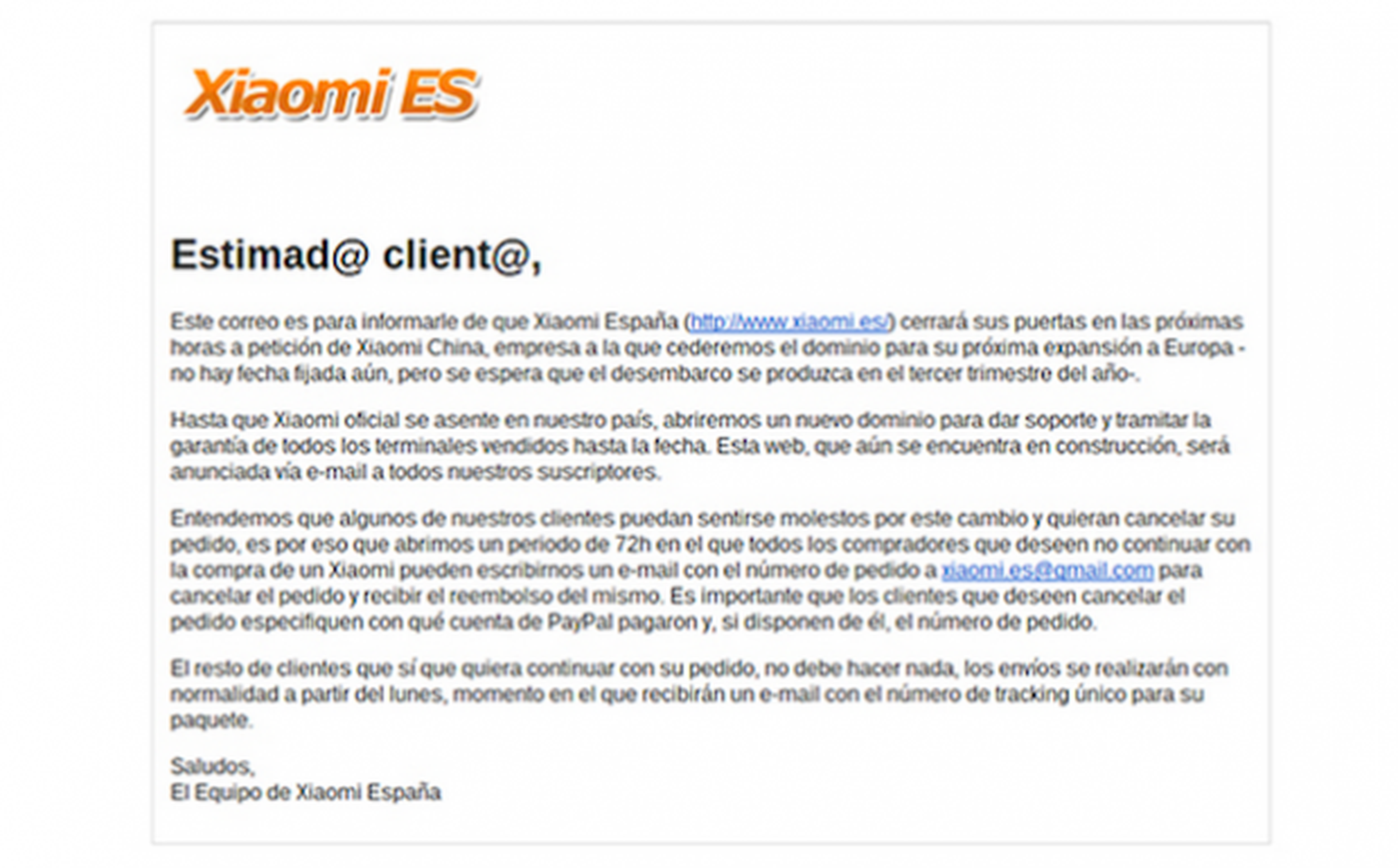Xioami llegará de manera oficial a España a lo largo de 2014
