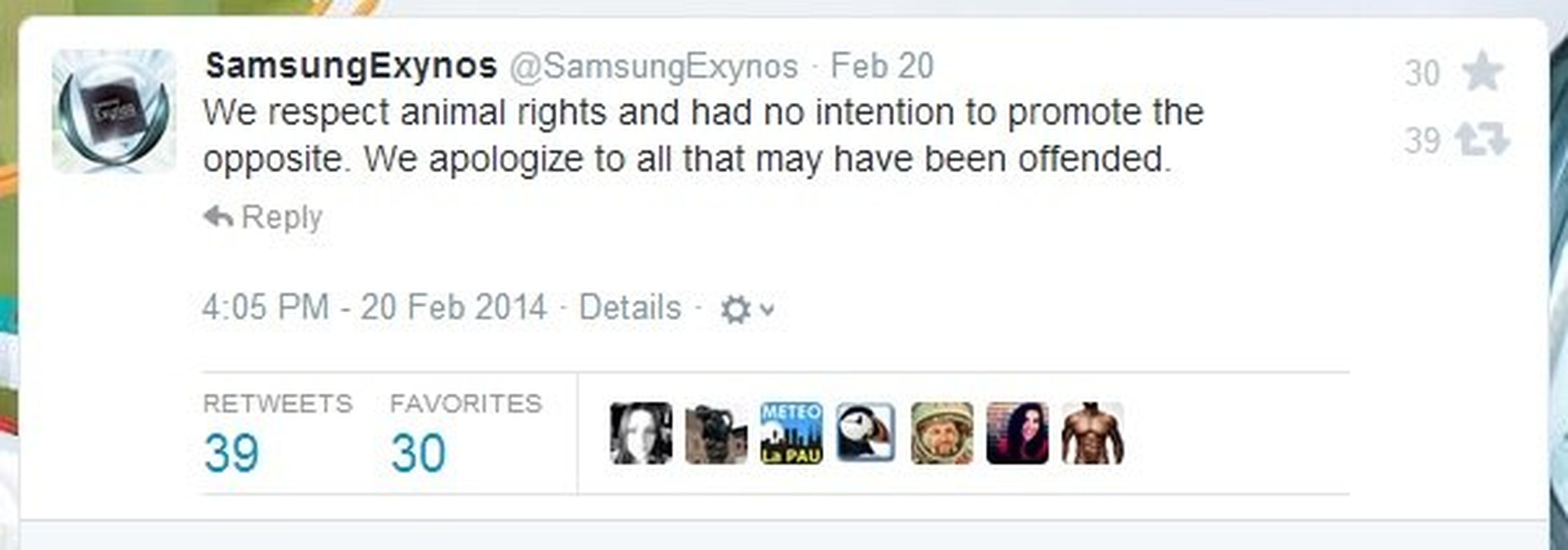 Samsung retira el cartel del Exynos por quejas antitaurinas