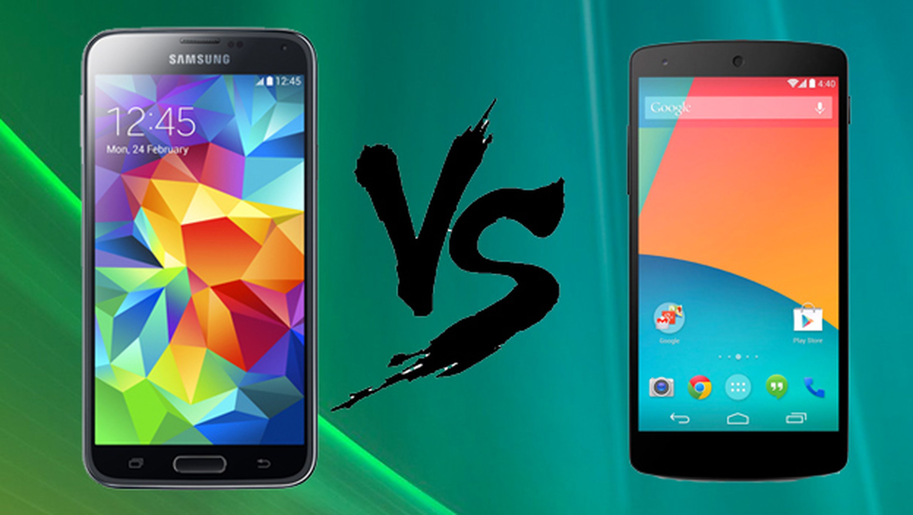 Samsung Galaxy S5 vs Nexus 5 Comparativa