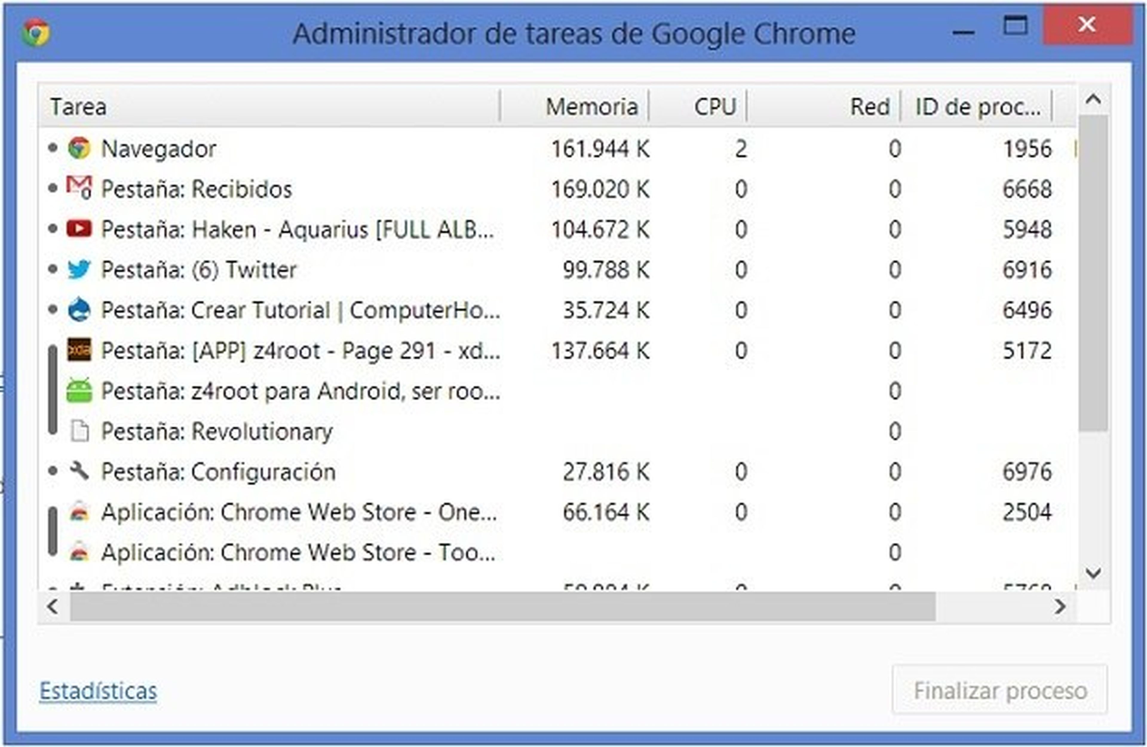 Optimizar Chrome