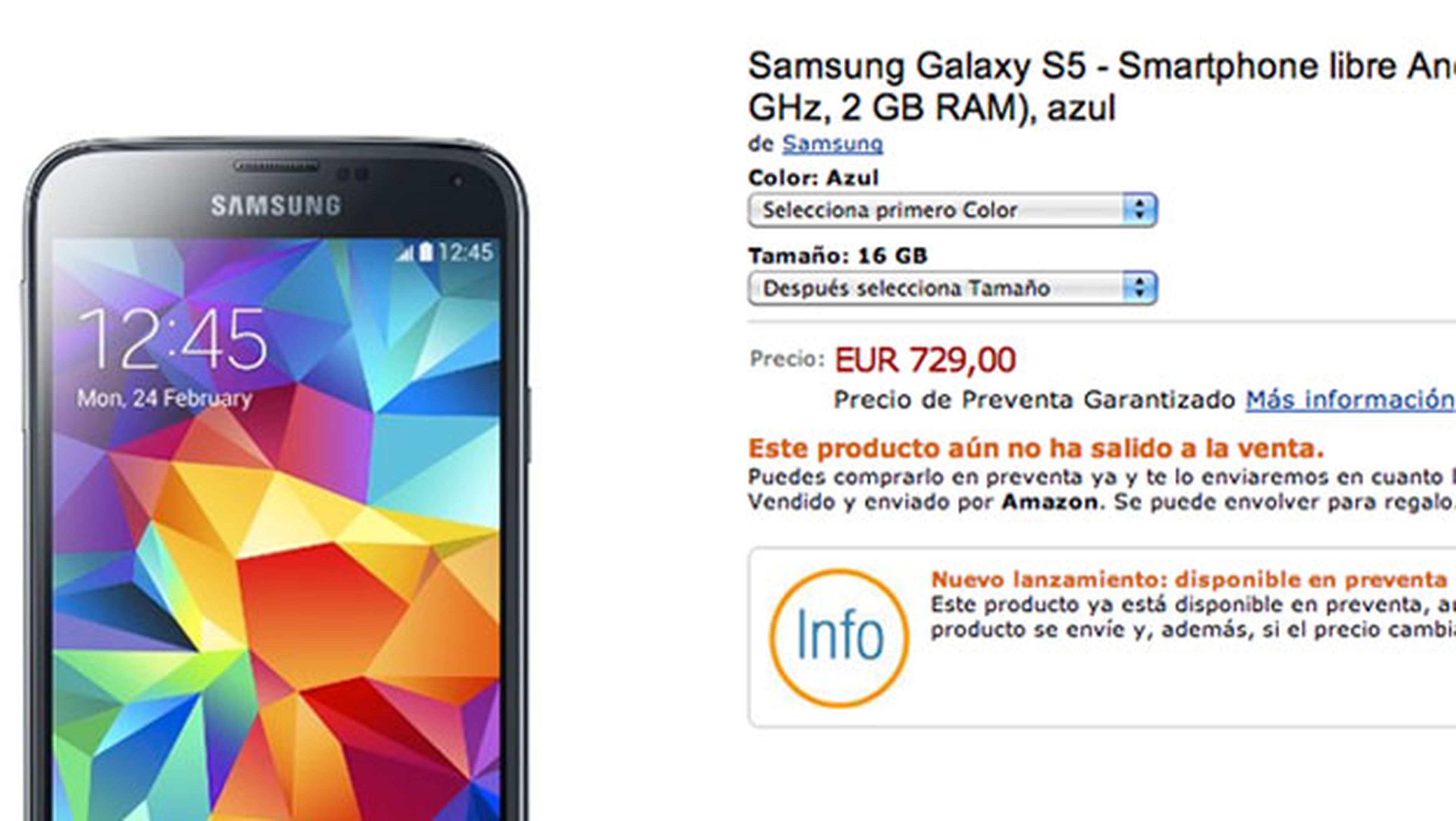 Desvelado precio de Samsung Galaxy S5: ya en preventa