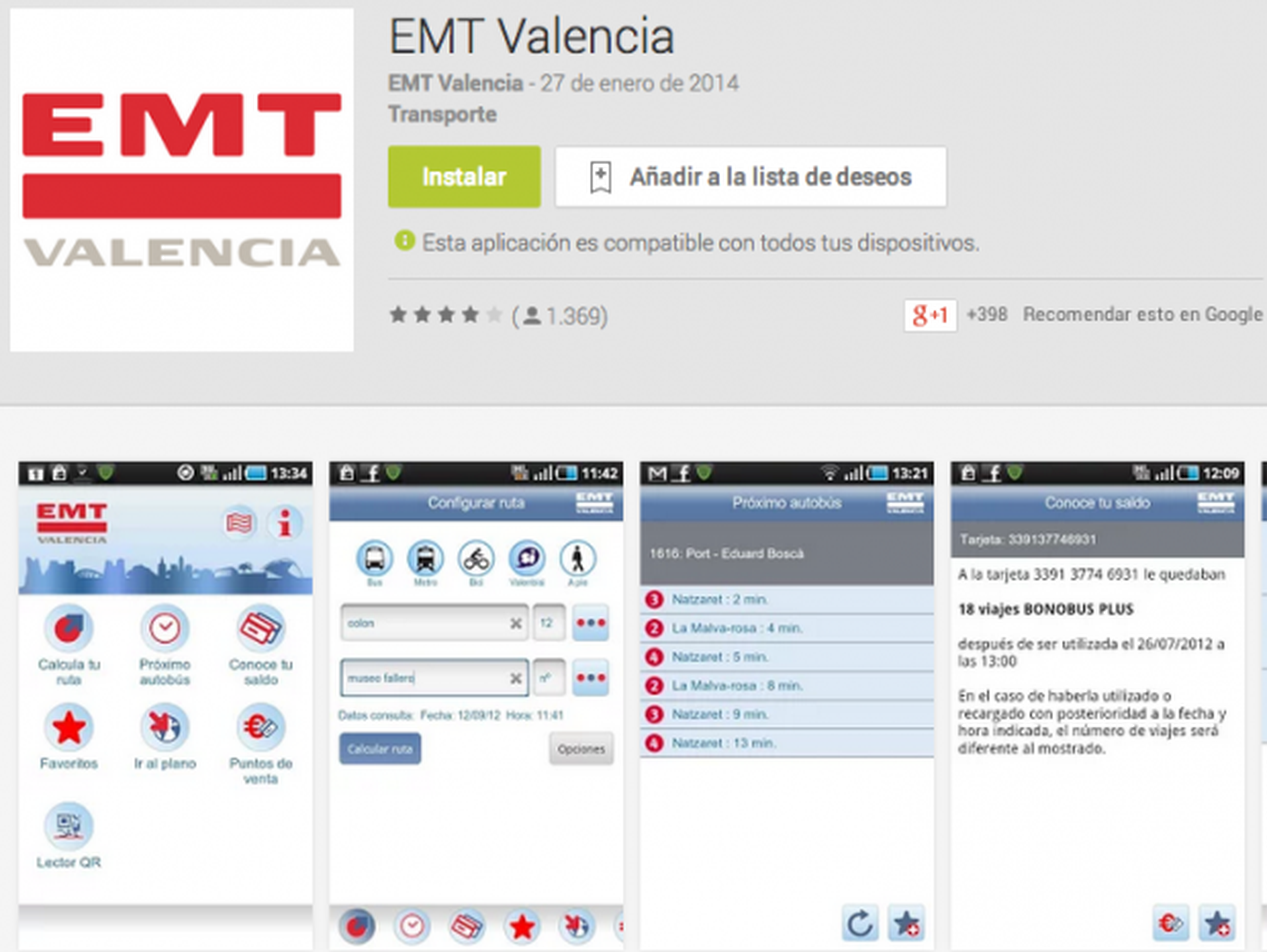 EMT Valencia app