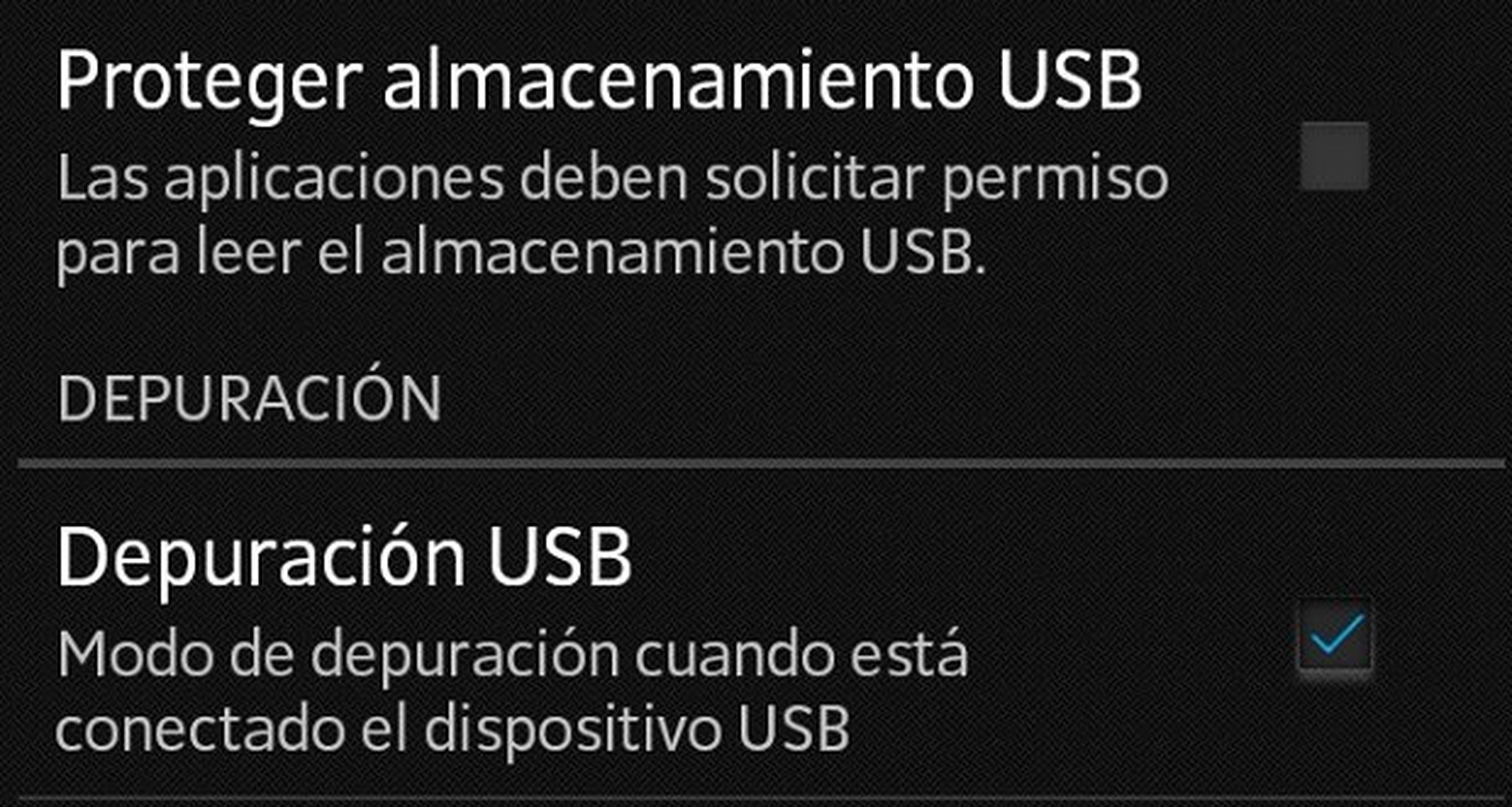 Activa la depuración USB de tu Android