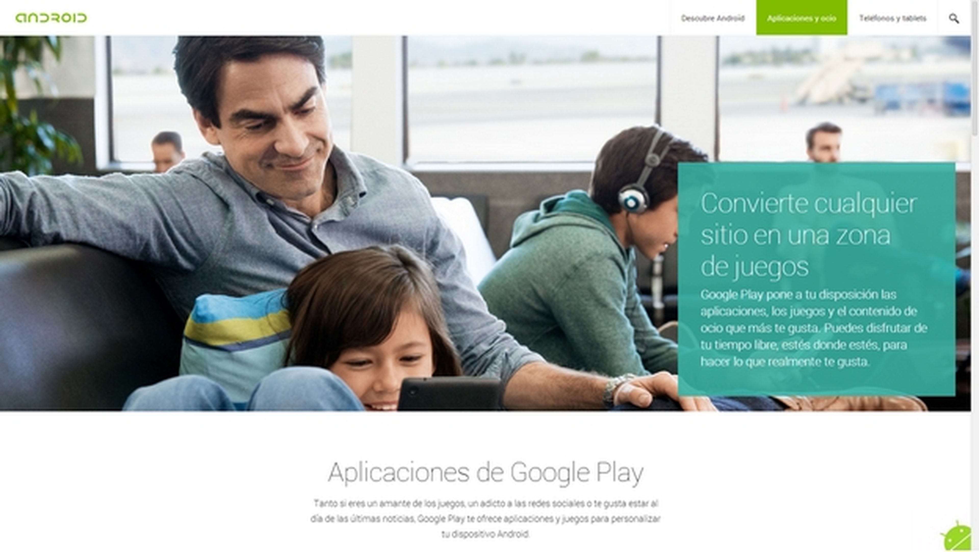 La web oficial android.com, ya disponible en español