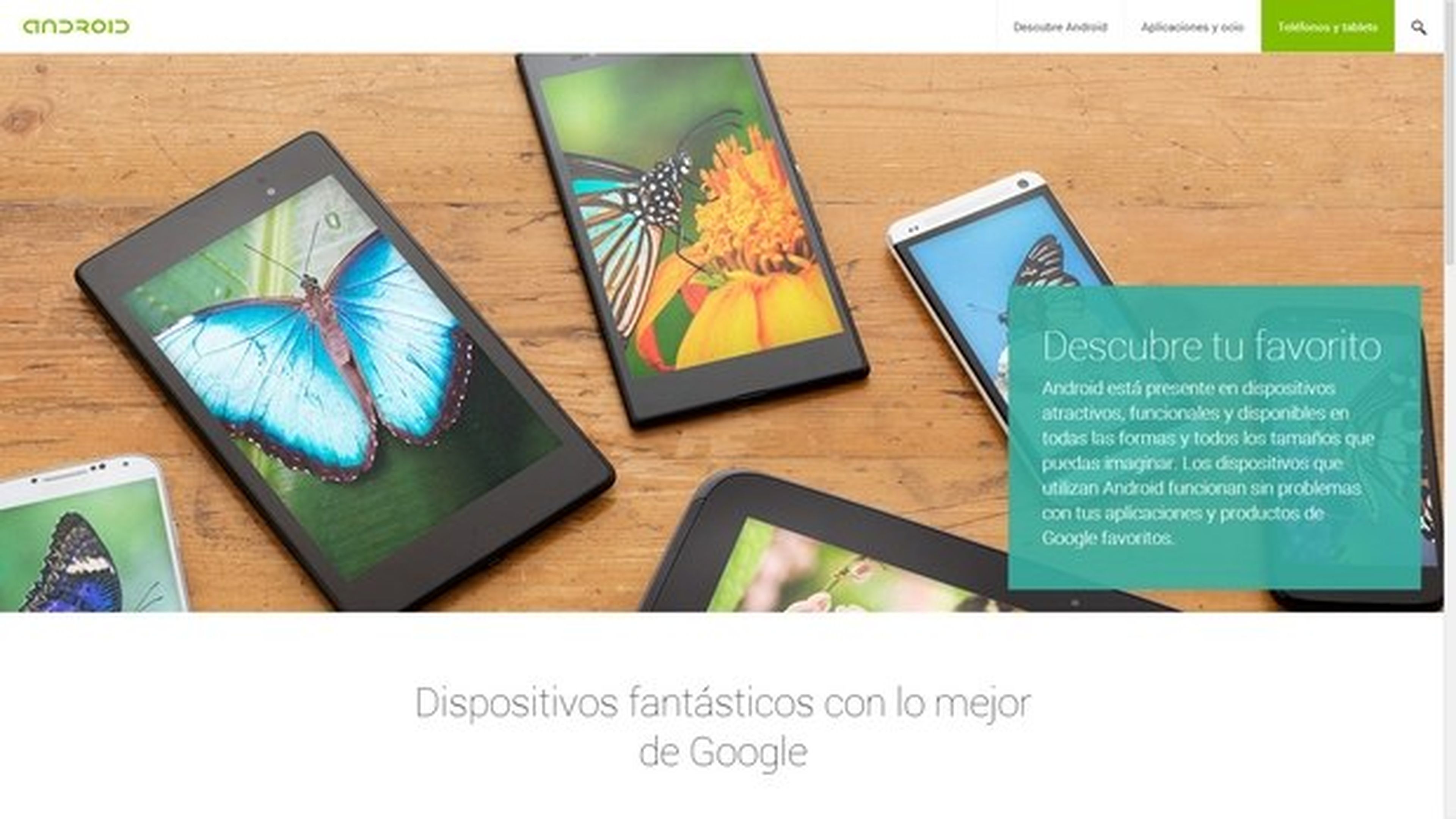 Web oficial Android.com ya en español