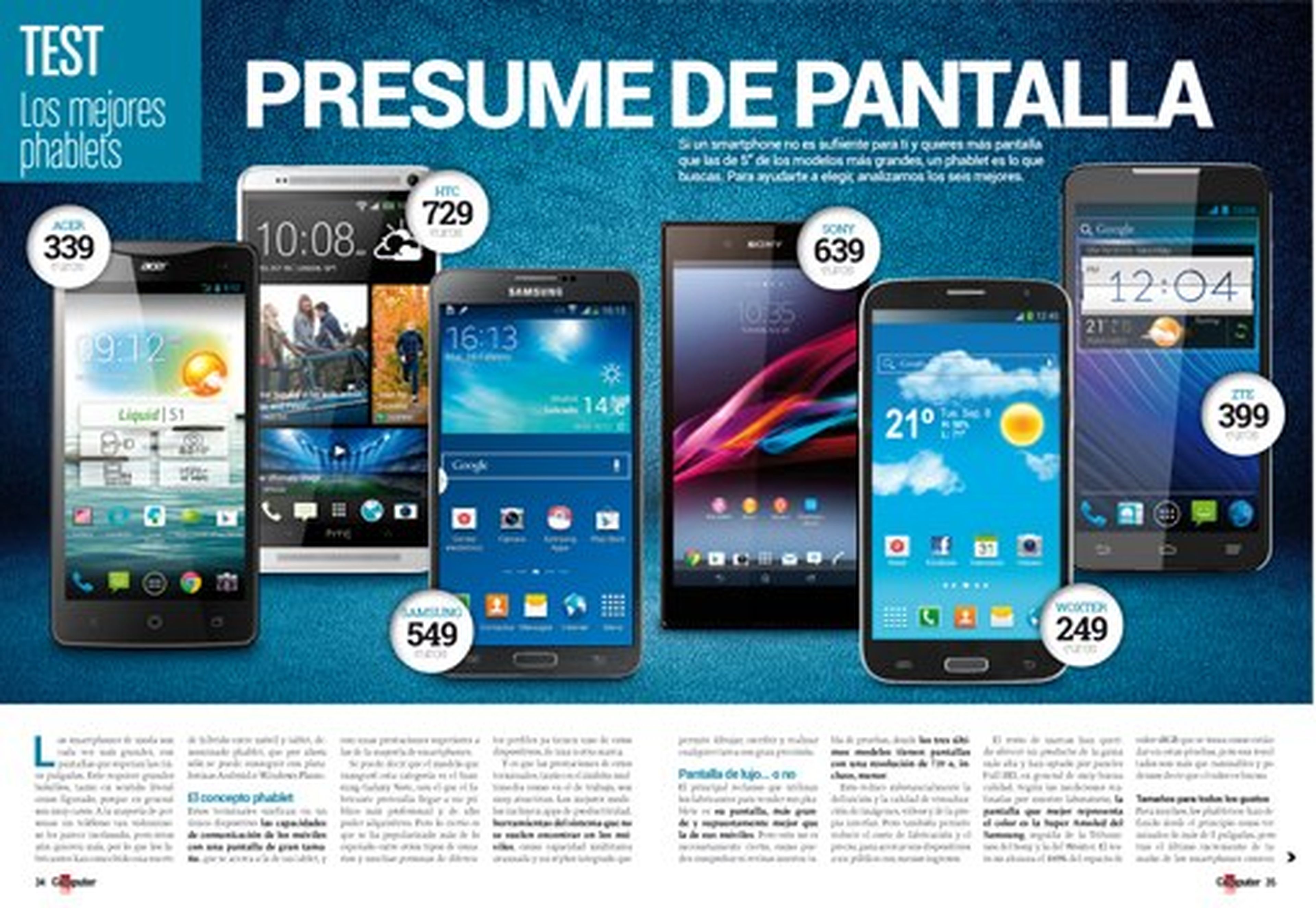 Comparativa phablets