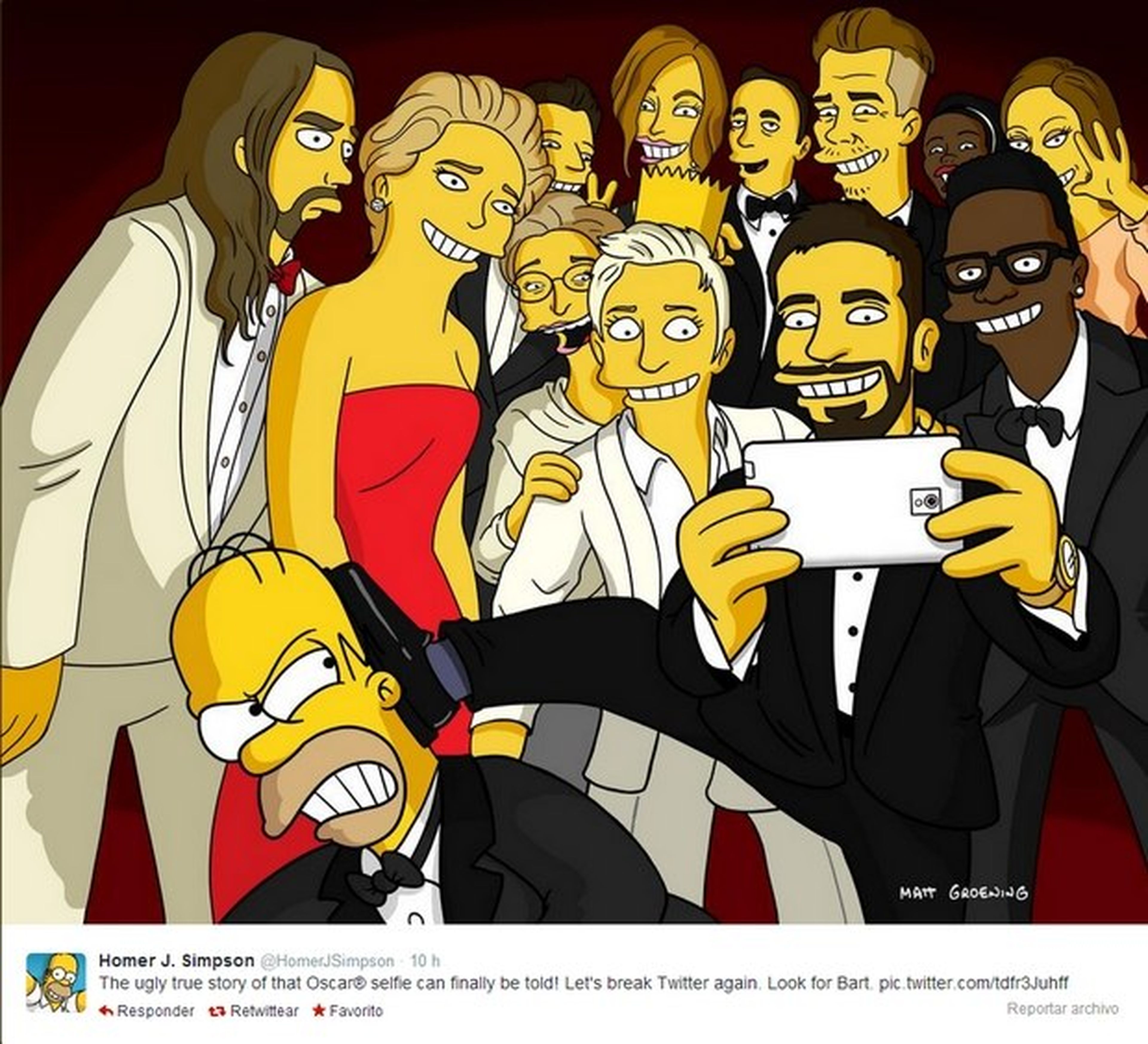 Selfie de Los Oscar Bart Simpson