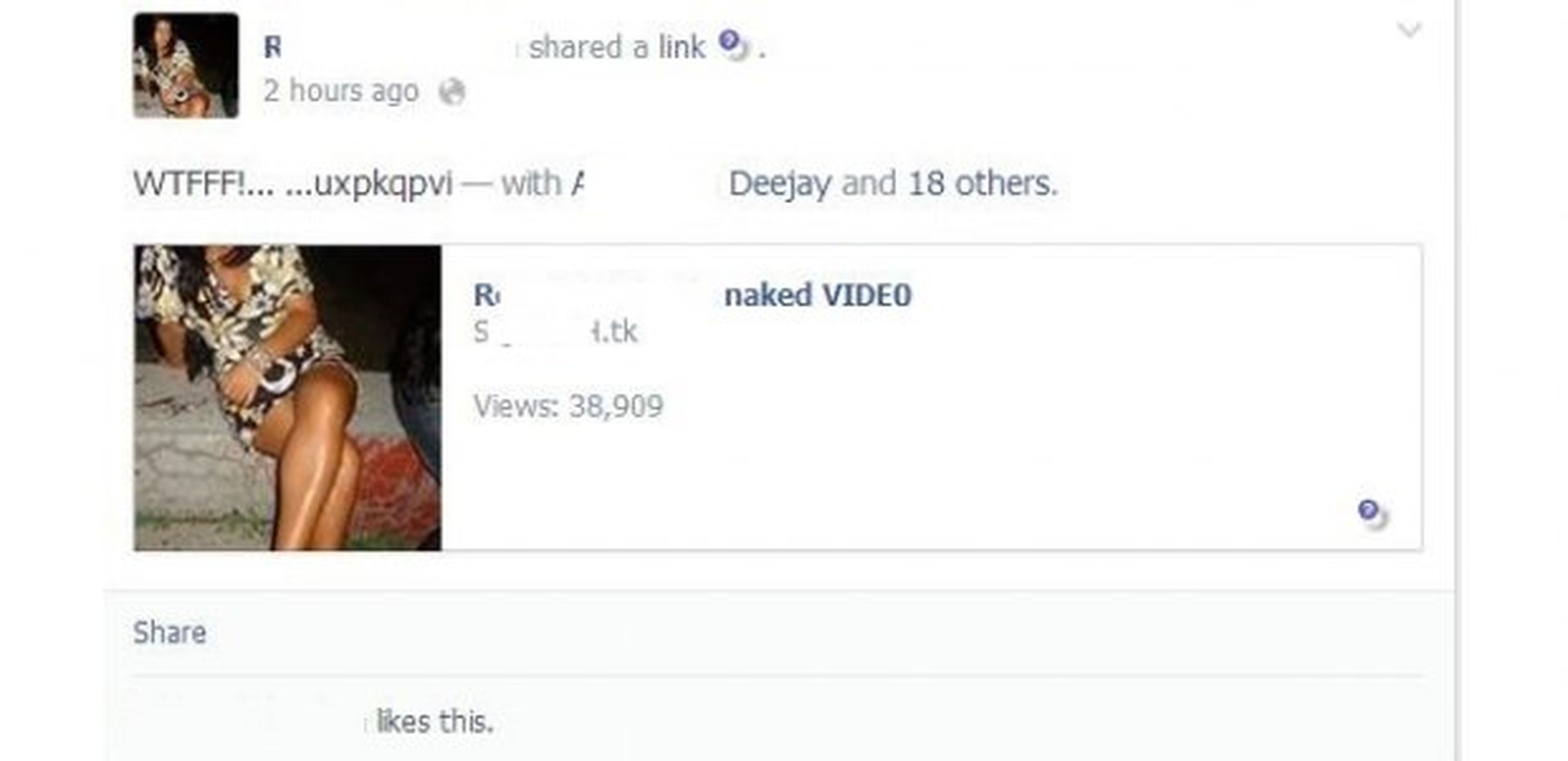 Vídeo desnudo Facebook