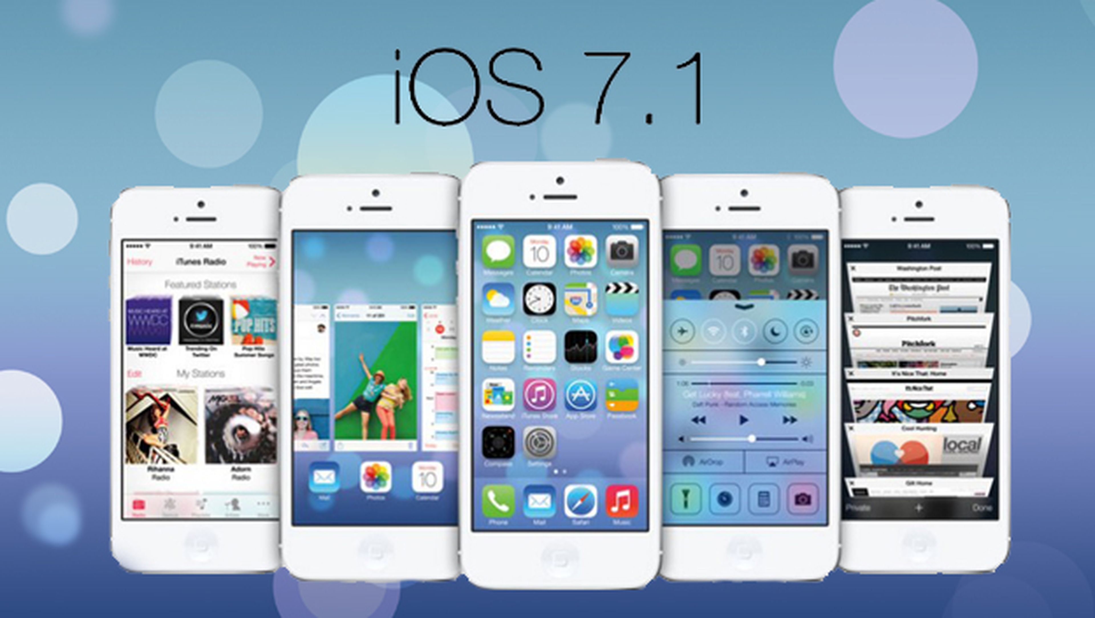Los cambios de iOS 7.1, la actualización del SO de Apple