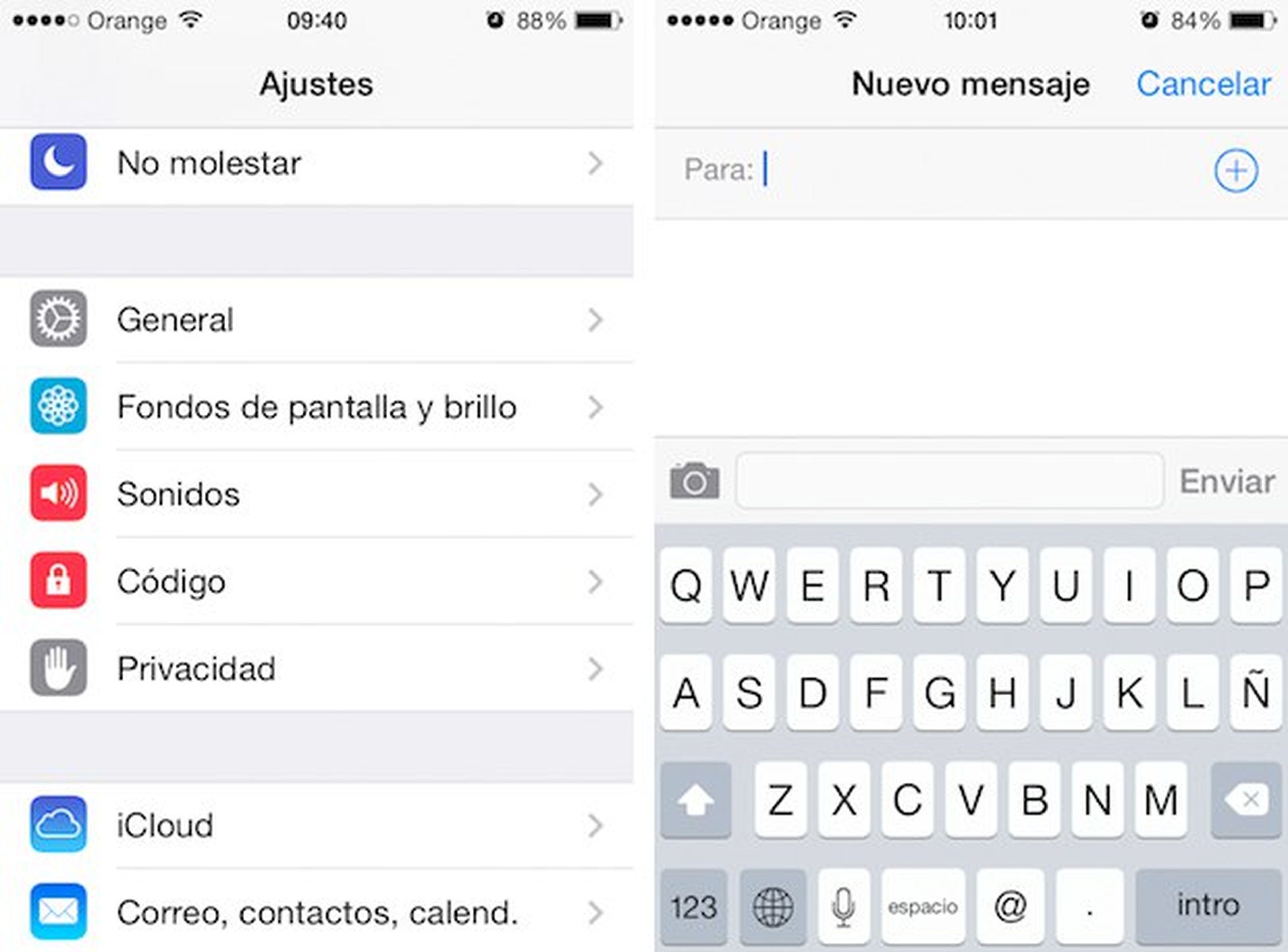 Los cambios de iOS 7.1 en los ajustes y el teclado