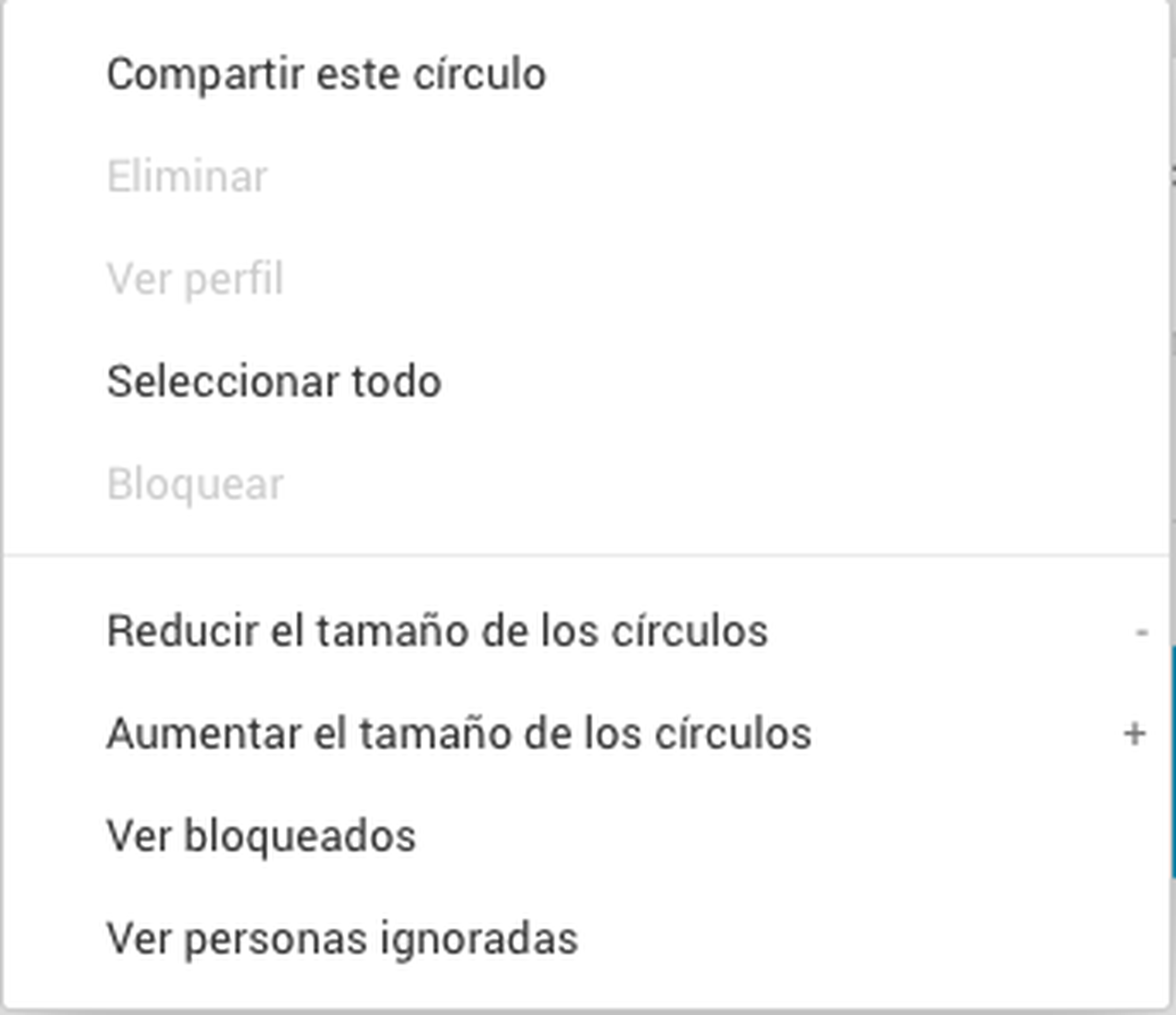 Compartir círculos Google+
