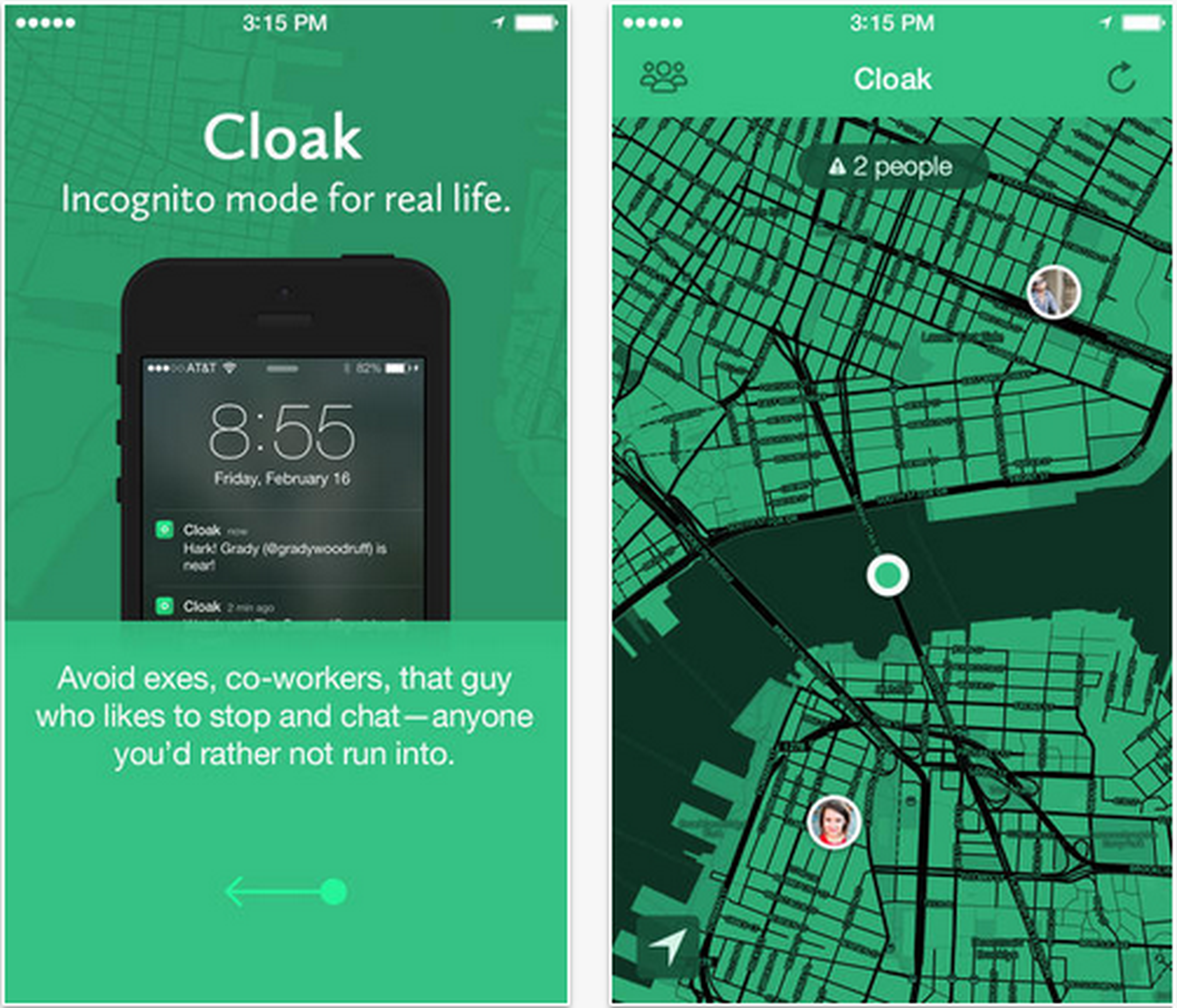 Cloak, la app para iPhone que te permite evitar a tus amigos