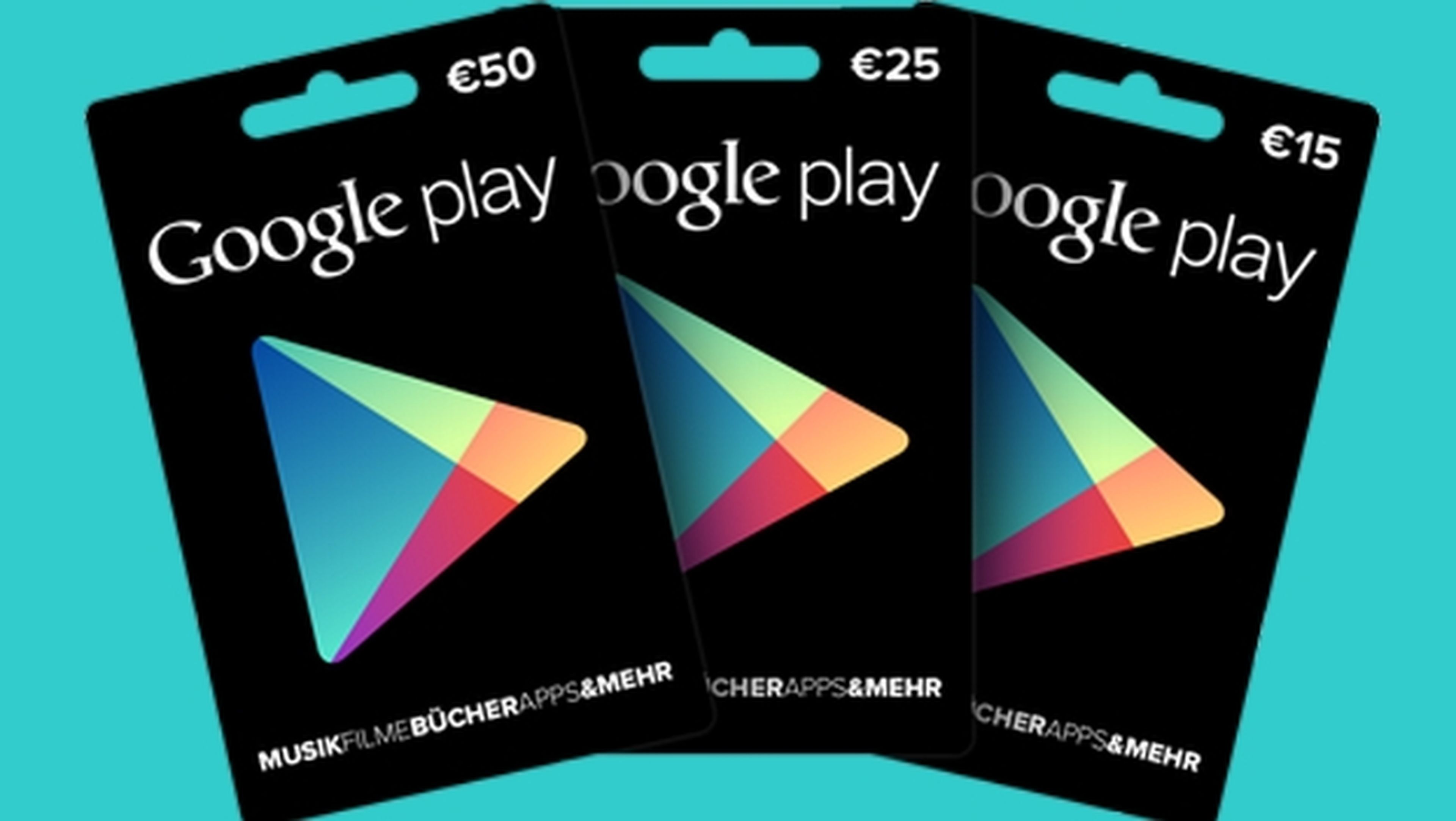 Tarjetas regalo de Google Play, ya a la venta en España