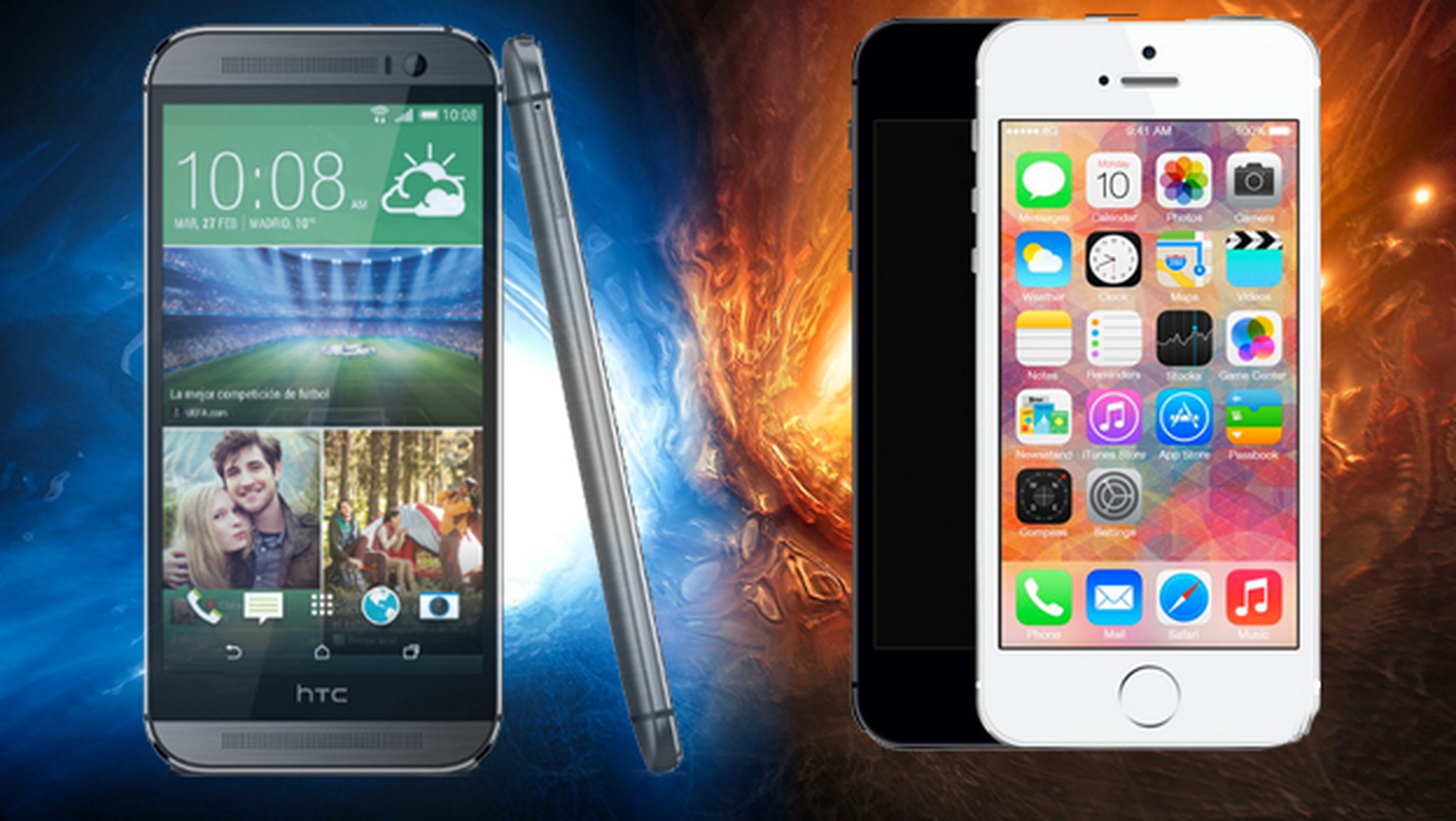 Nuevo HTC One M8 VS iPhone 5S, descubre qué móvil es mejor