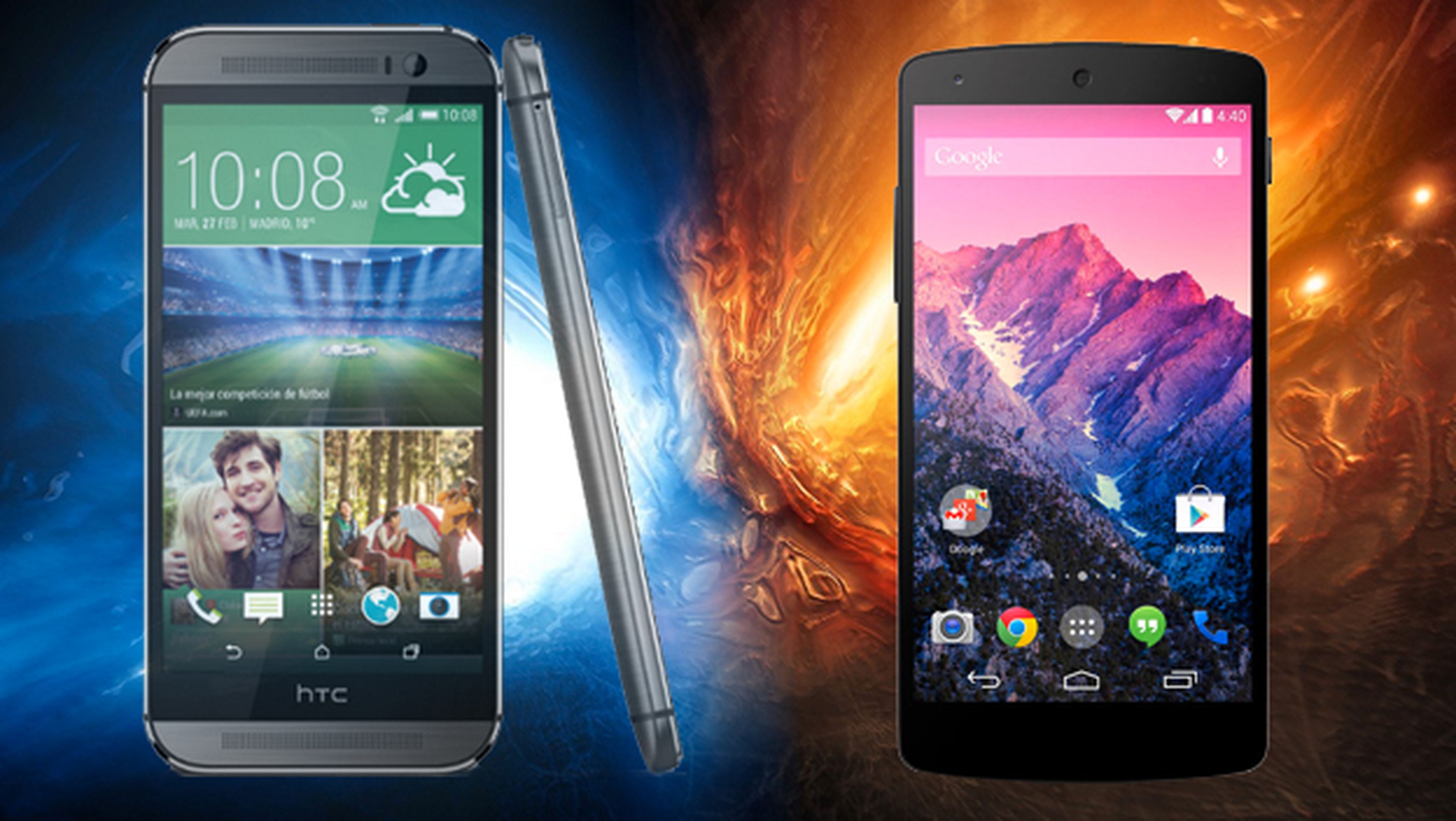 ¿Qué móvil es mejor, el nuevo HTC One M8 o el Nexus 5?