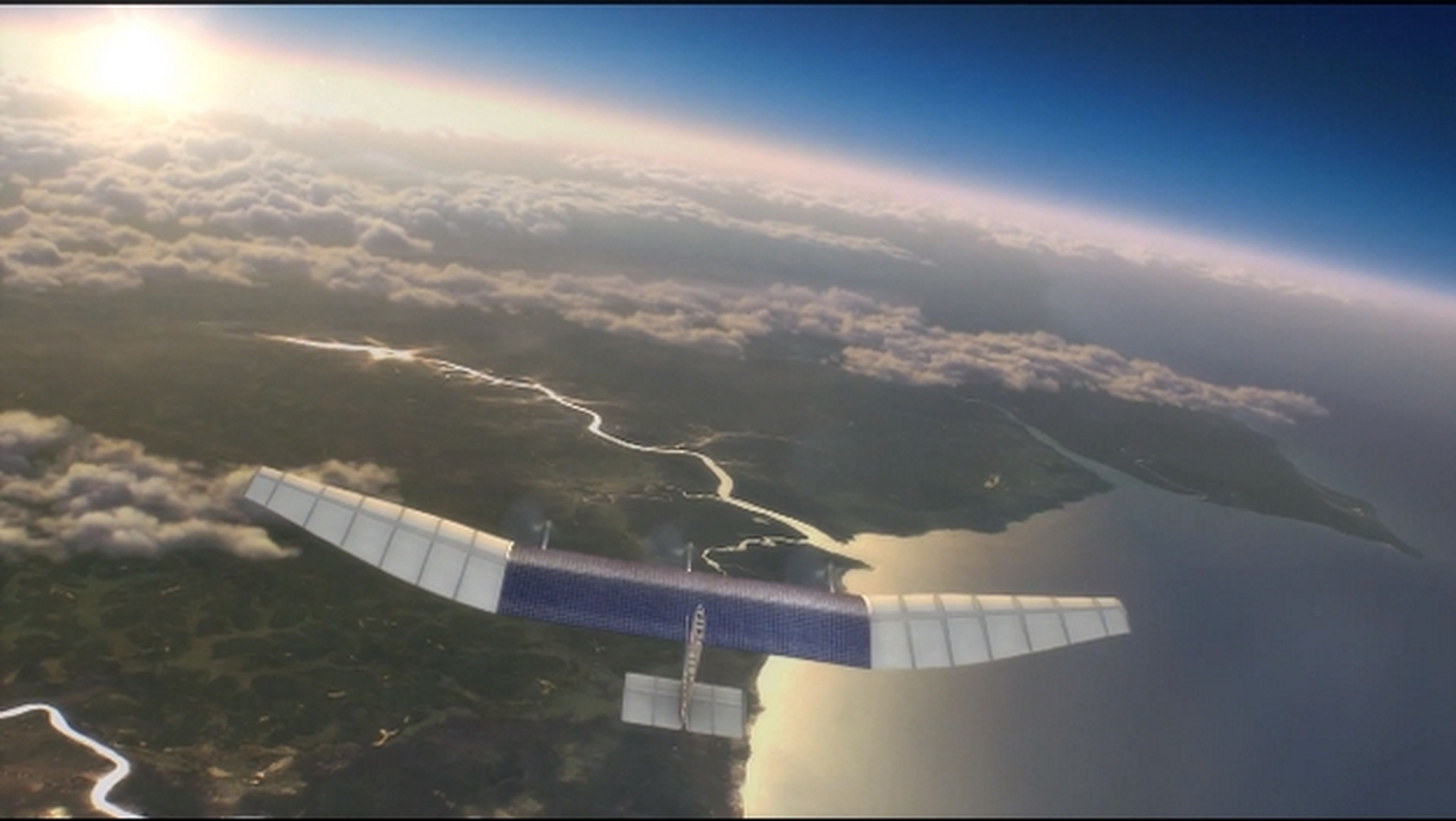 Drone de Facebook alimentado por energía solar que llevará Internet a los países pobres.