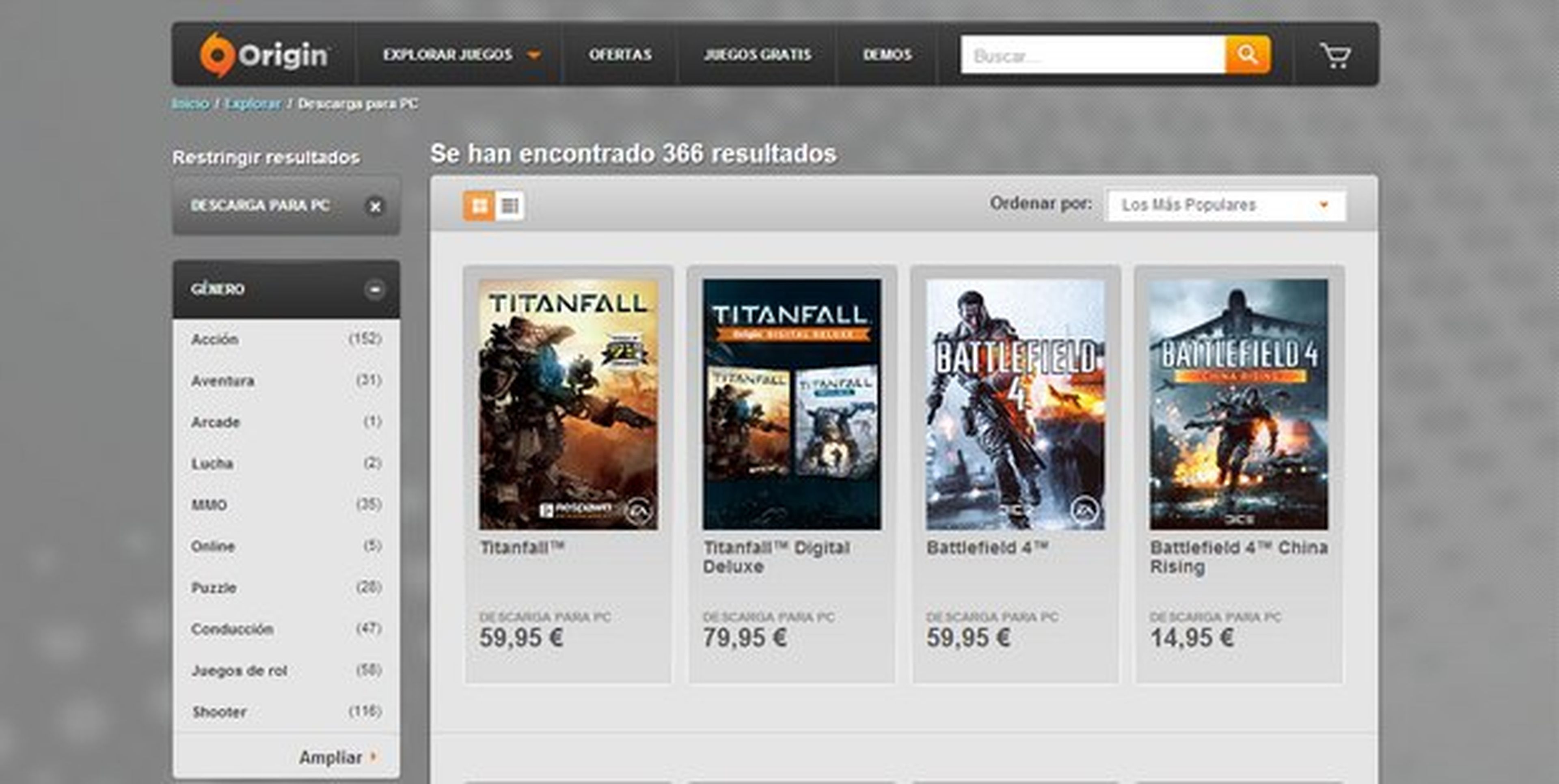 Origin deja de vender juegos en disco