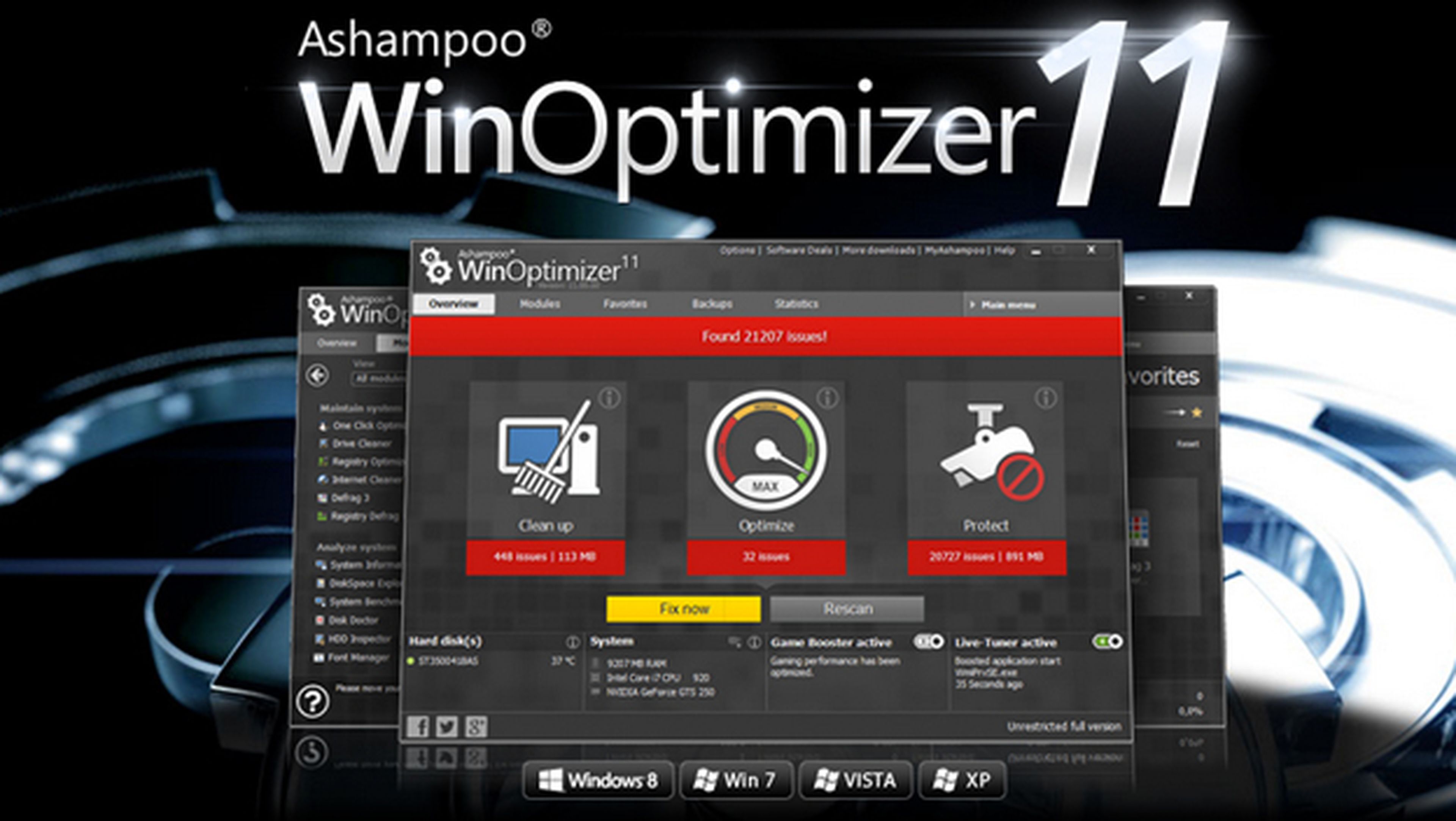 Promoción especial de Ashampoo WinOptimizer 11