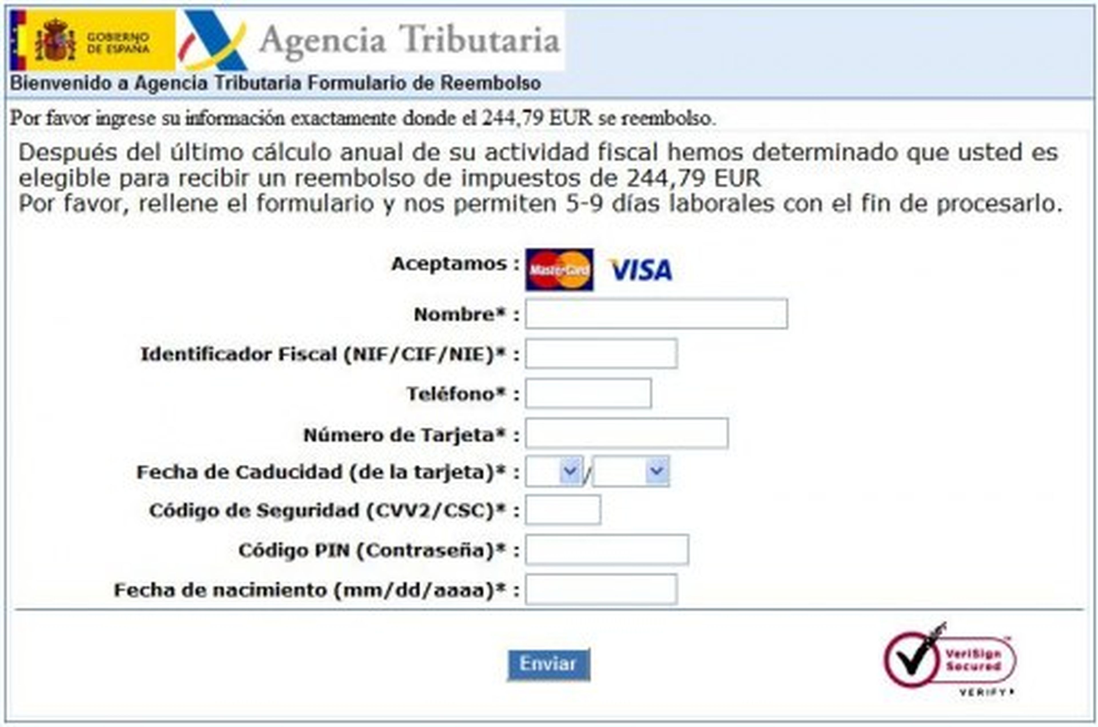 agencia tributaria phishing