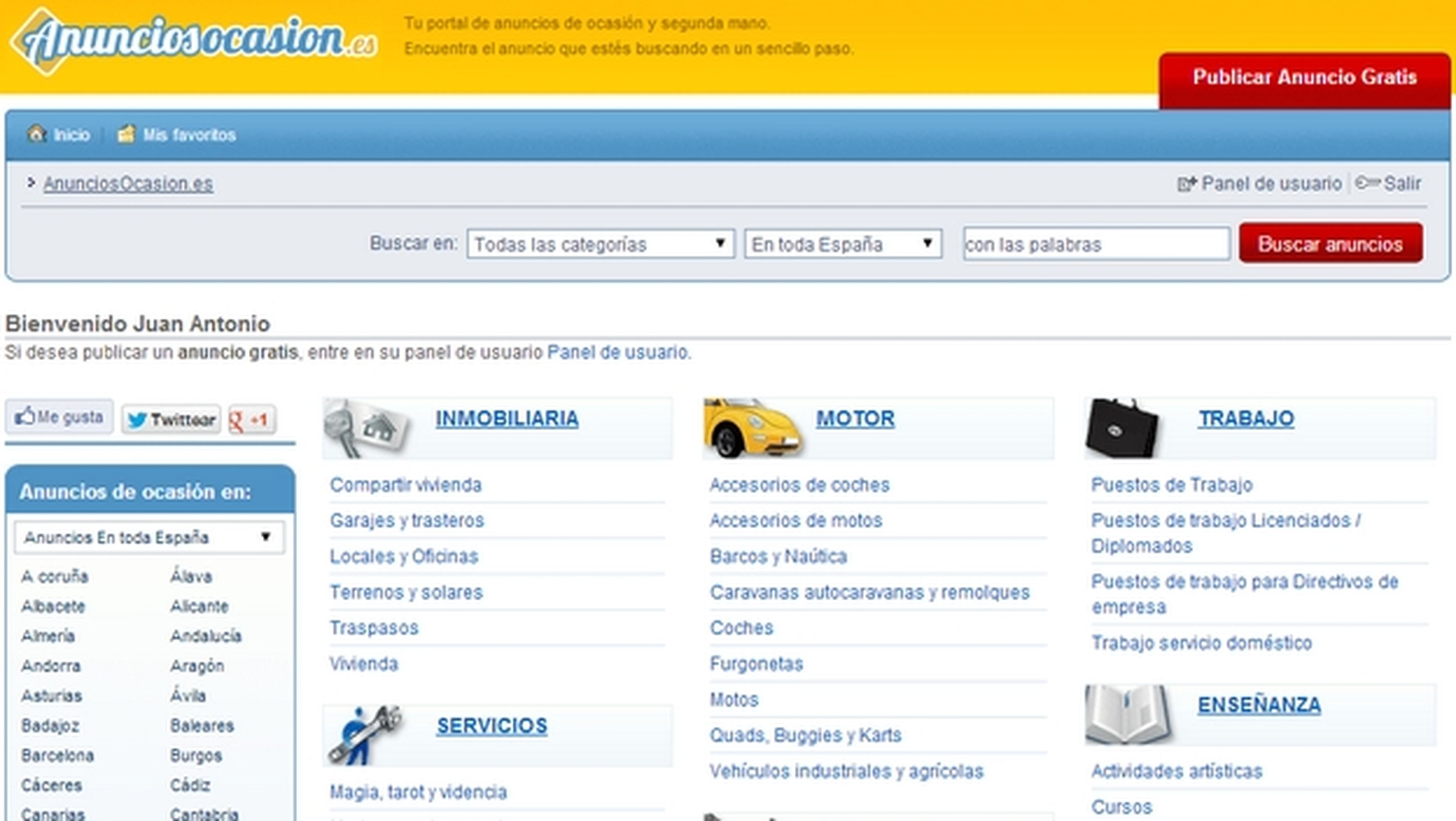 AnunciosOcasion, la alternativa española a eBay en venta de segunda mano y anuncios de ocasión.