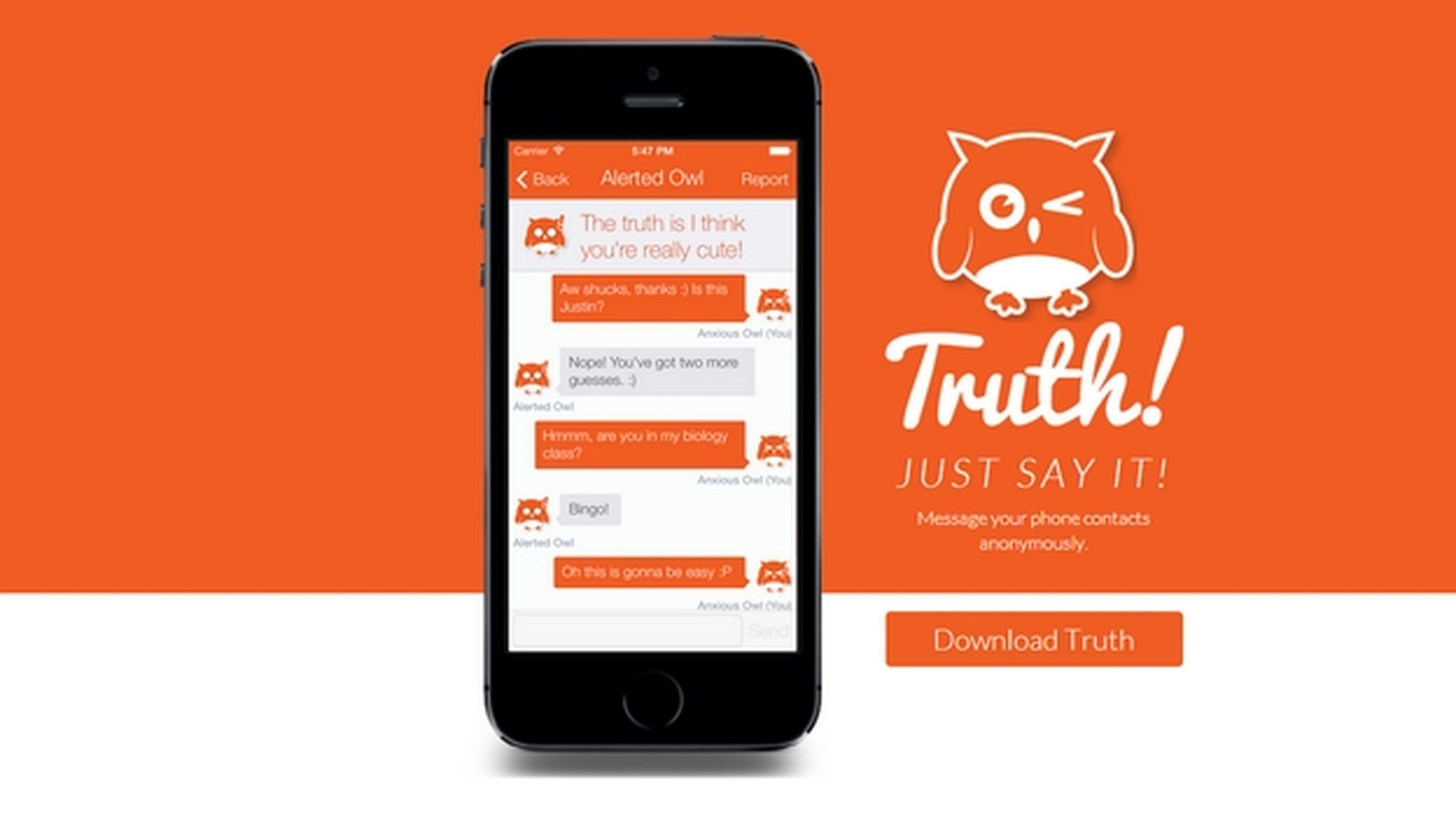 Truth!, la app de iOS para enviar mensajes anónimos a tu lista de contactos