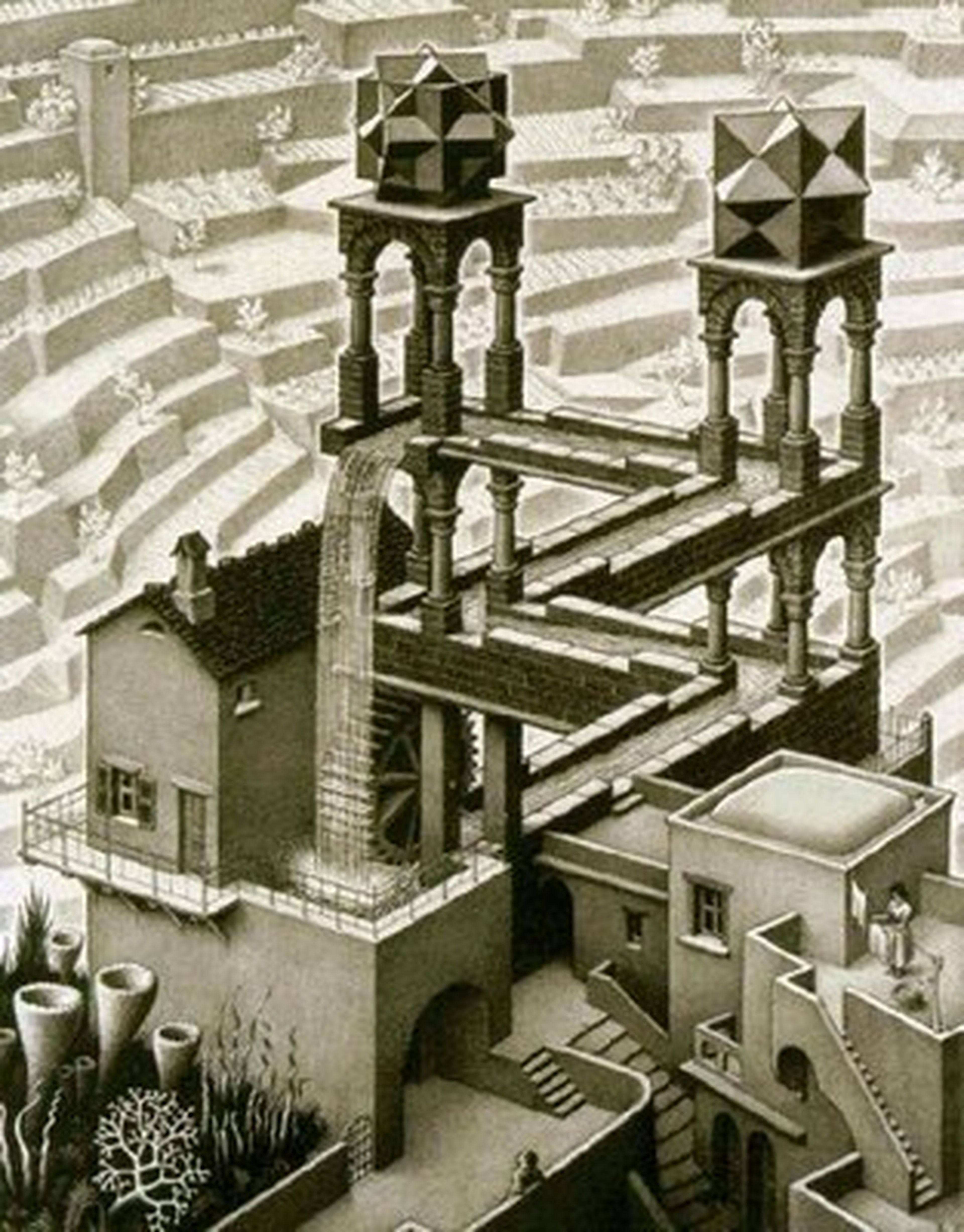 Cascada, de M.C. Escher