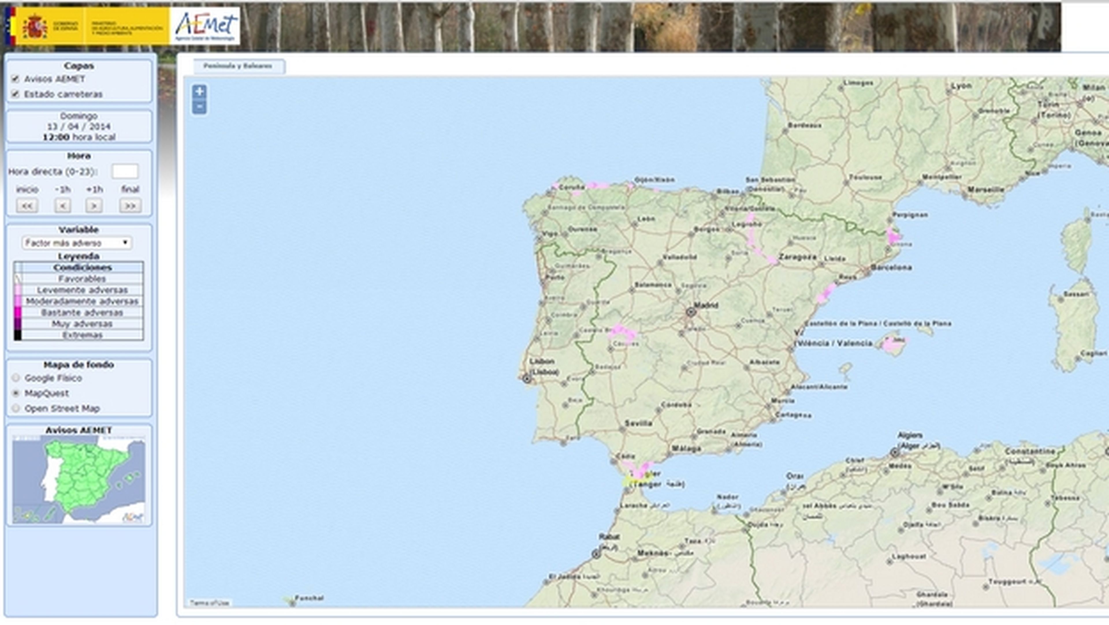 Meteoruta, la web para consultar el estado de las carreteras en España, en tiempo real