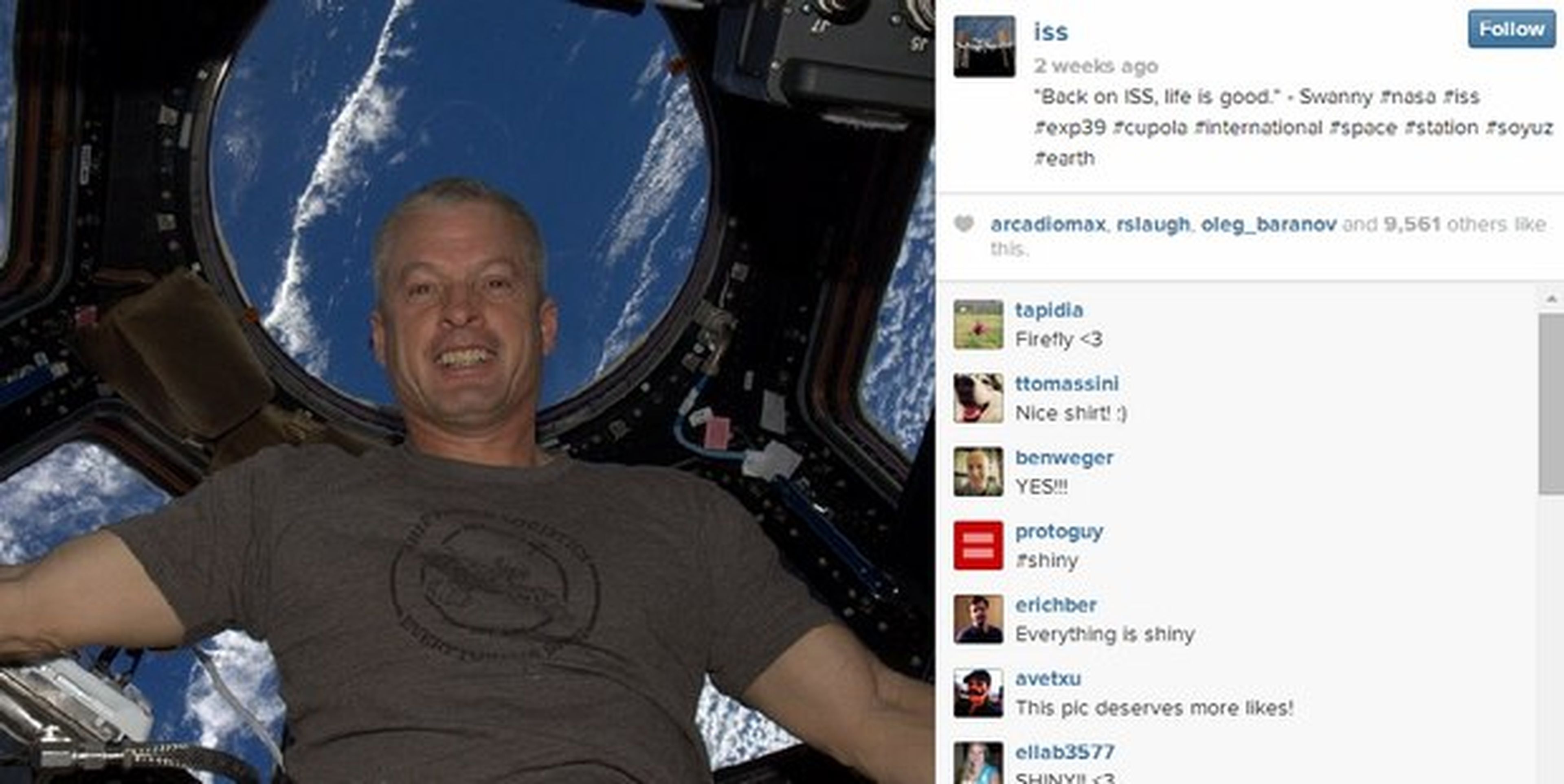 El imperio Klingon toma la Estación Espacial Internacional en Instagram