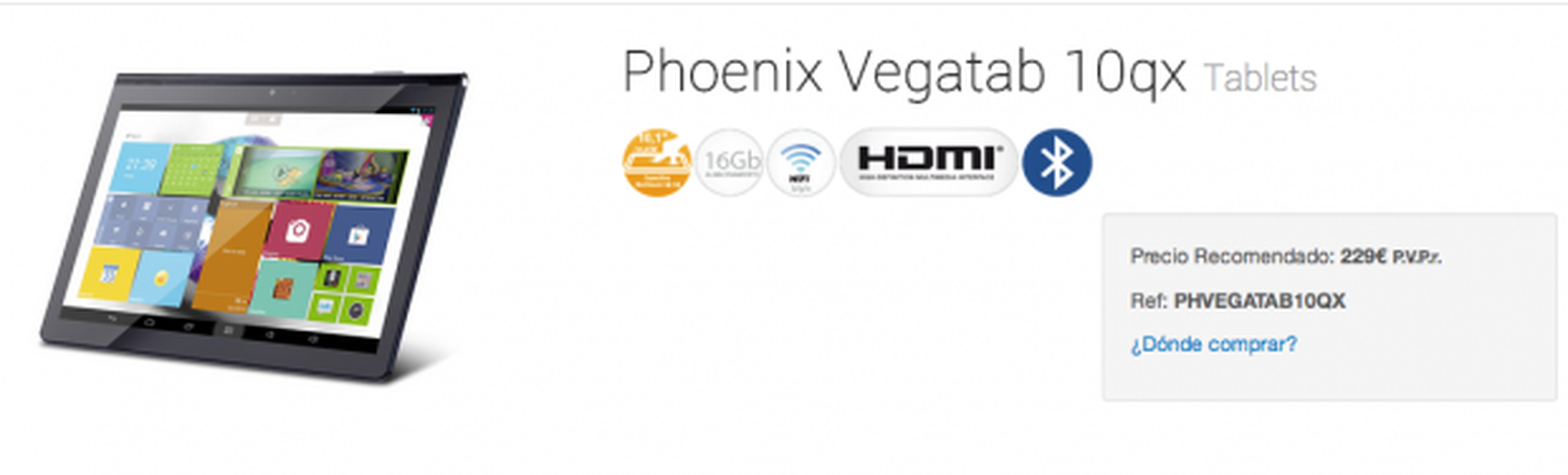Phoenix Vegatab 10qx precio