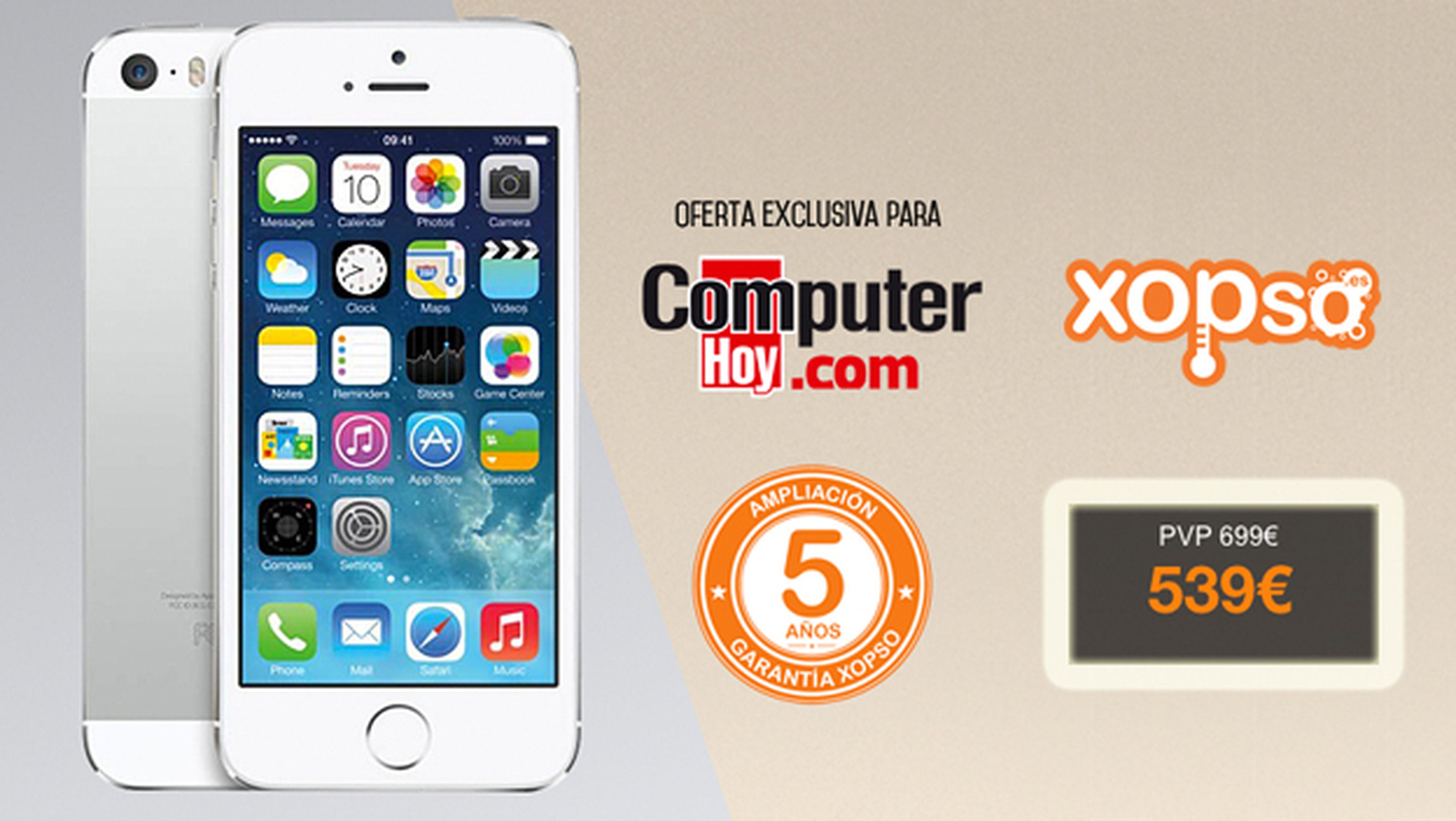 iPhone 5S de 16 GB por sólo 539€ en Xopso