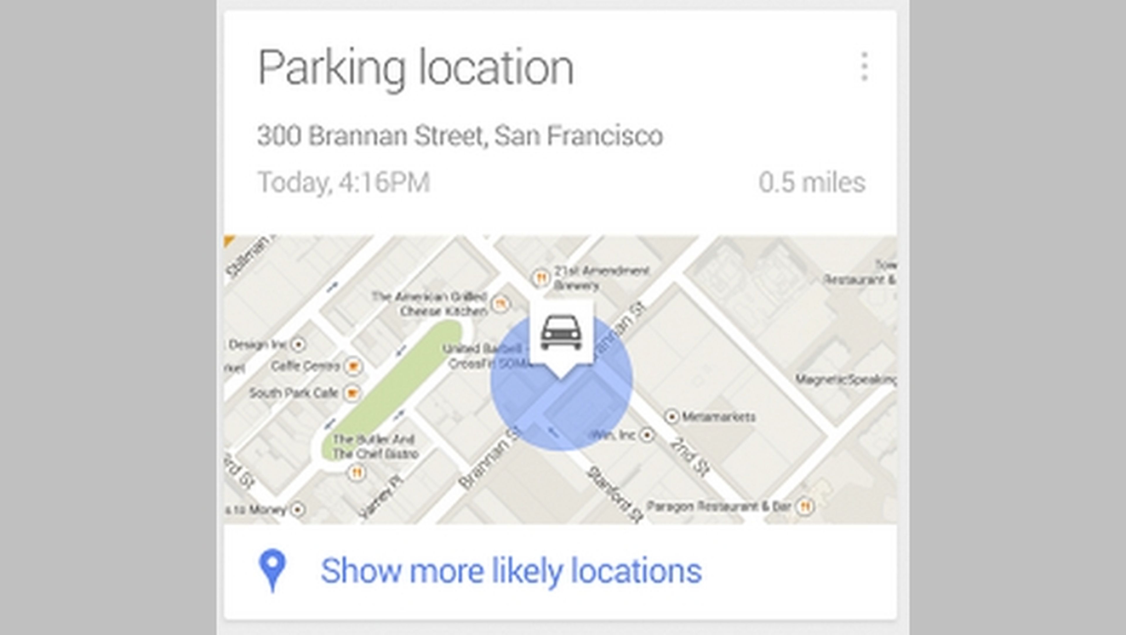 La actualización de la Búsqueda de Google ahora te recuerda dónde has aparcado el coche.