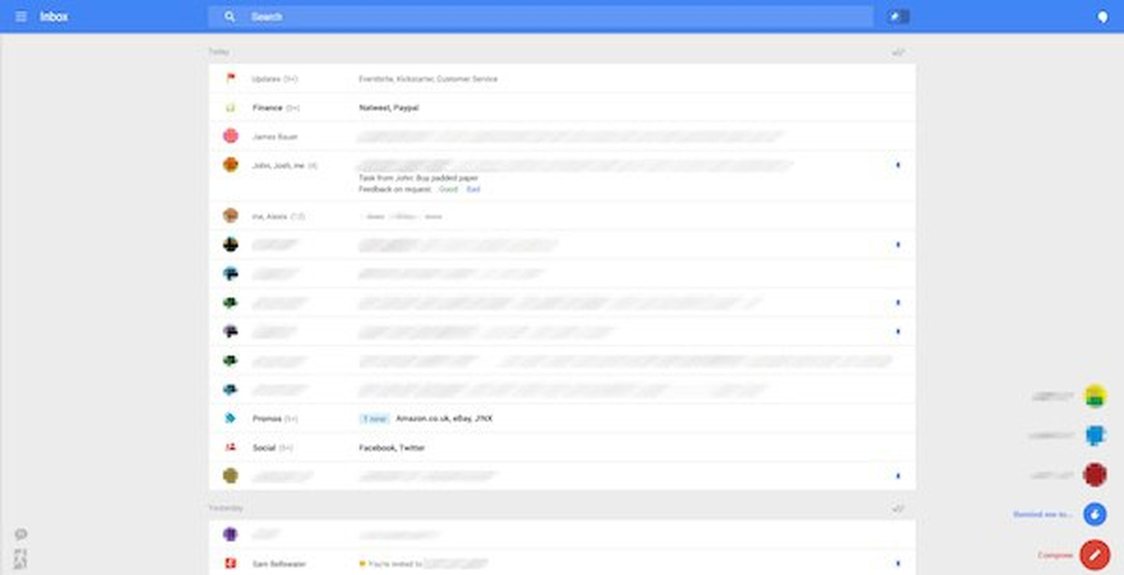 Posible nuevo look Gmail