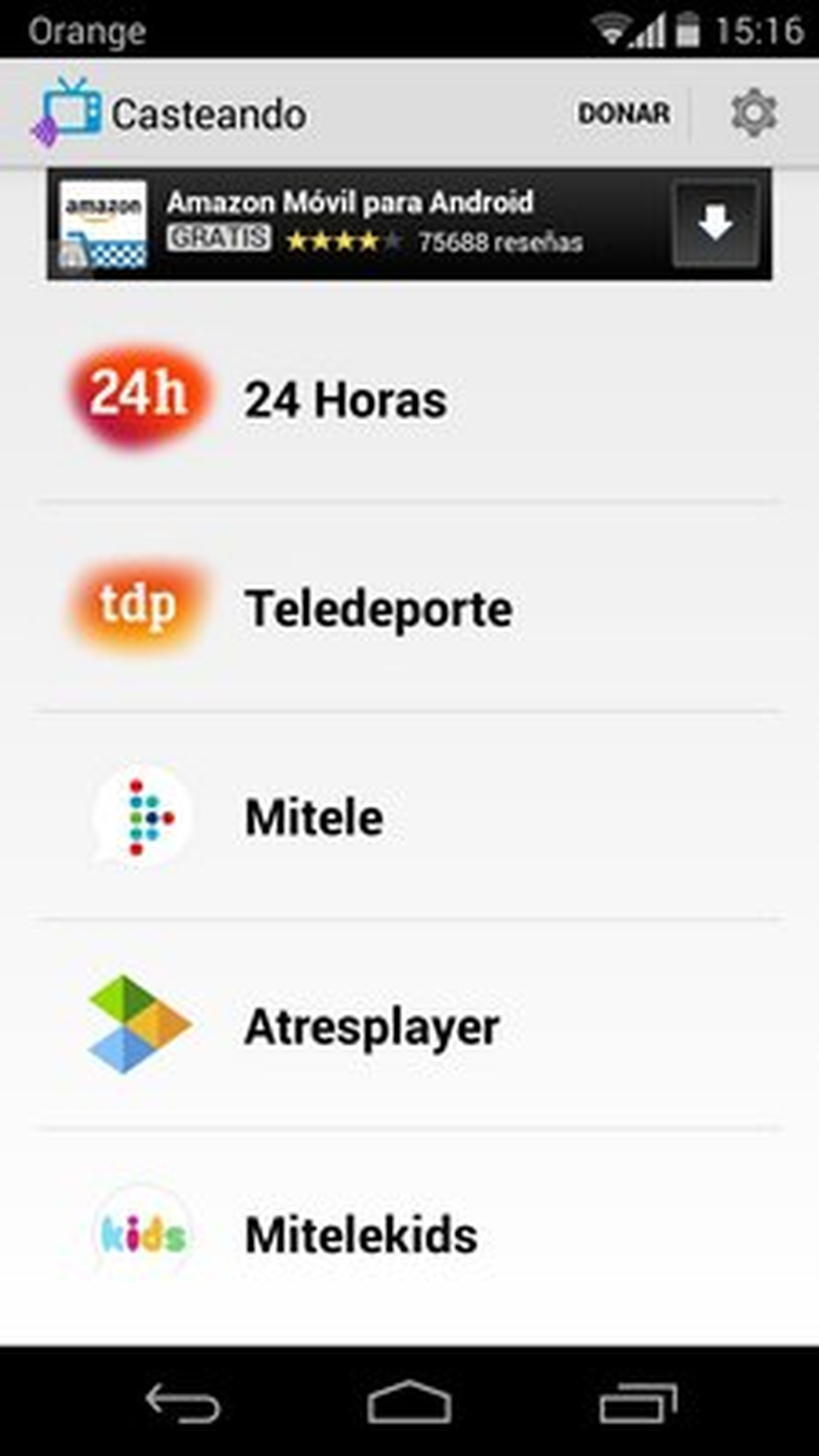 Casteando los canales españoles con Chromecast