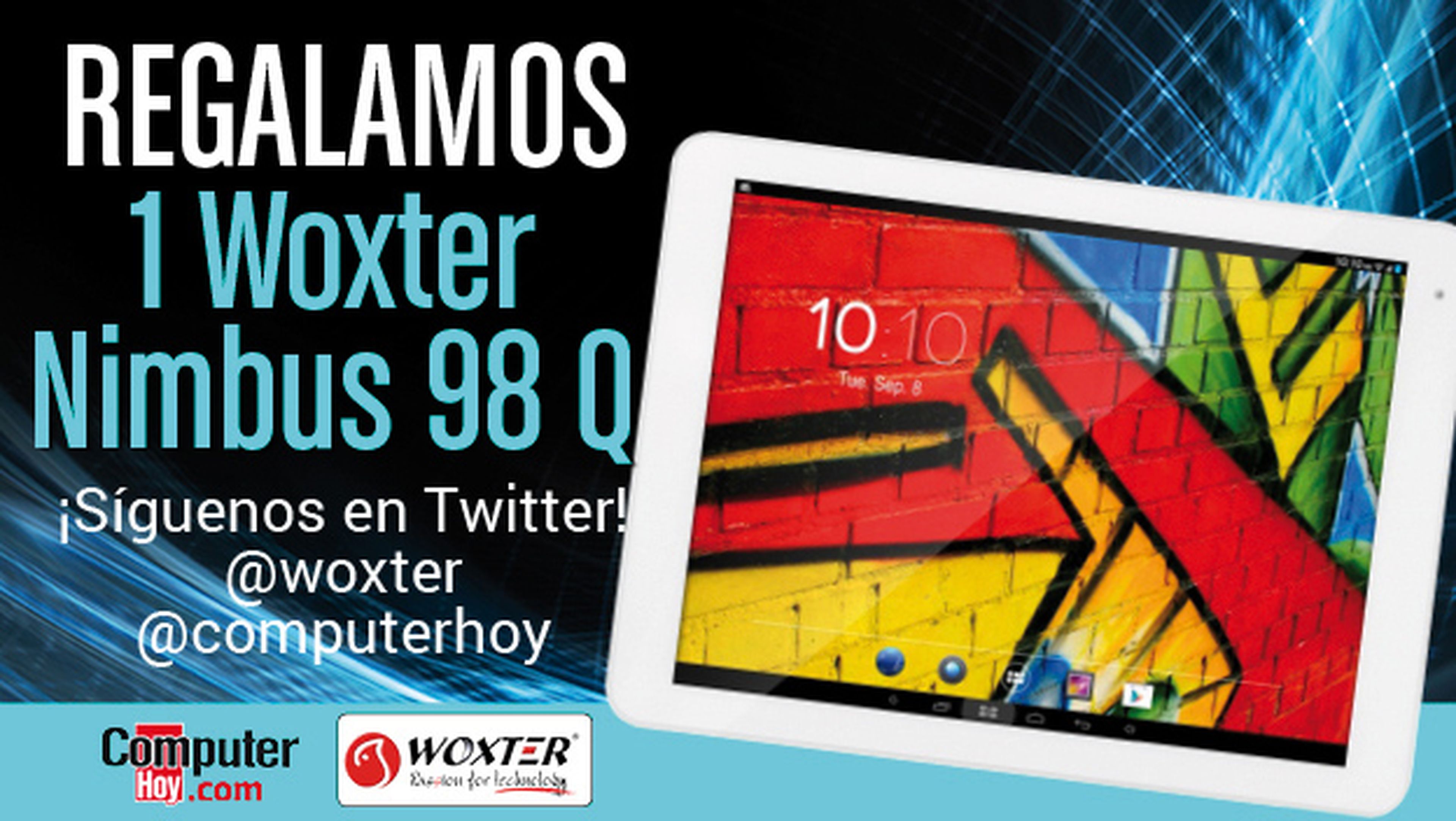 ¡Síguenos en Twitter! Sorteamos un tablet Woxter Nimbus 98 Q