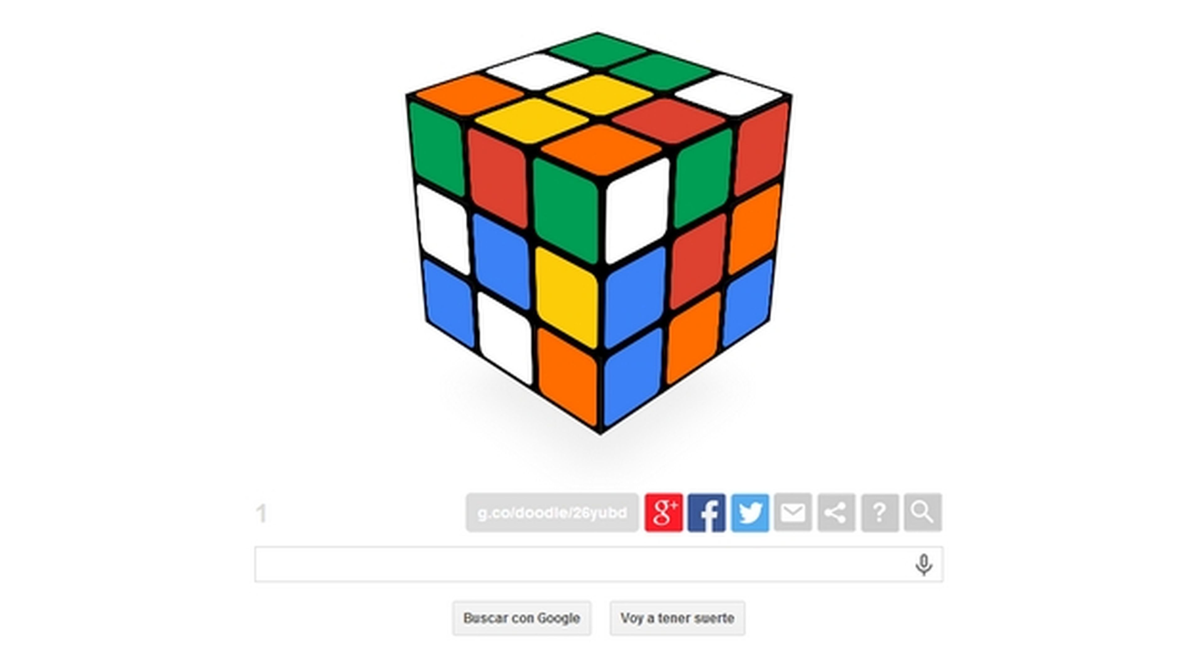 Para celebrar el 40 Aniversario del Cubo de Rubik, Google crea un doodle con un cubo de Rubik interactivo que te invita a resolver.