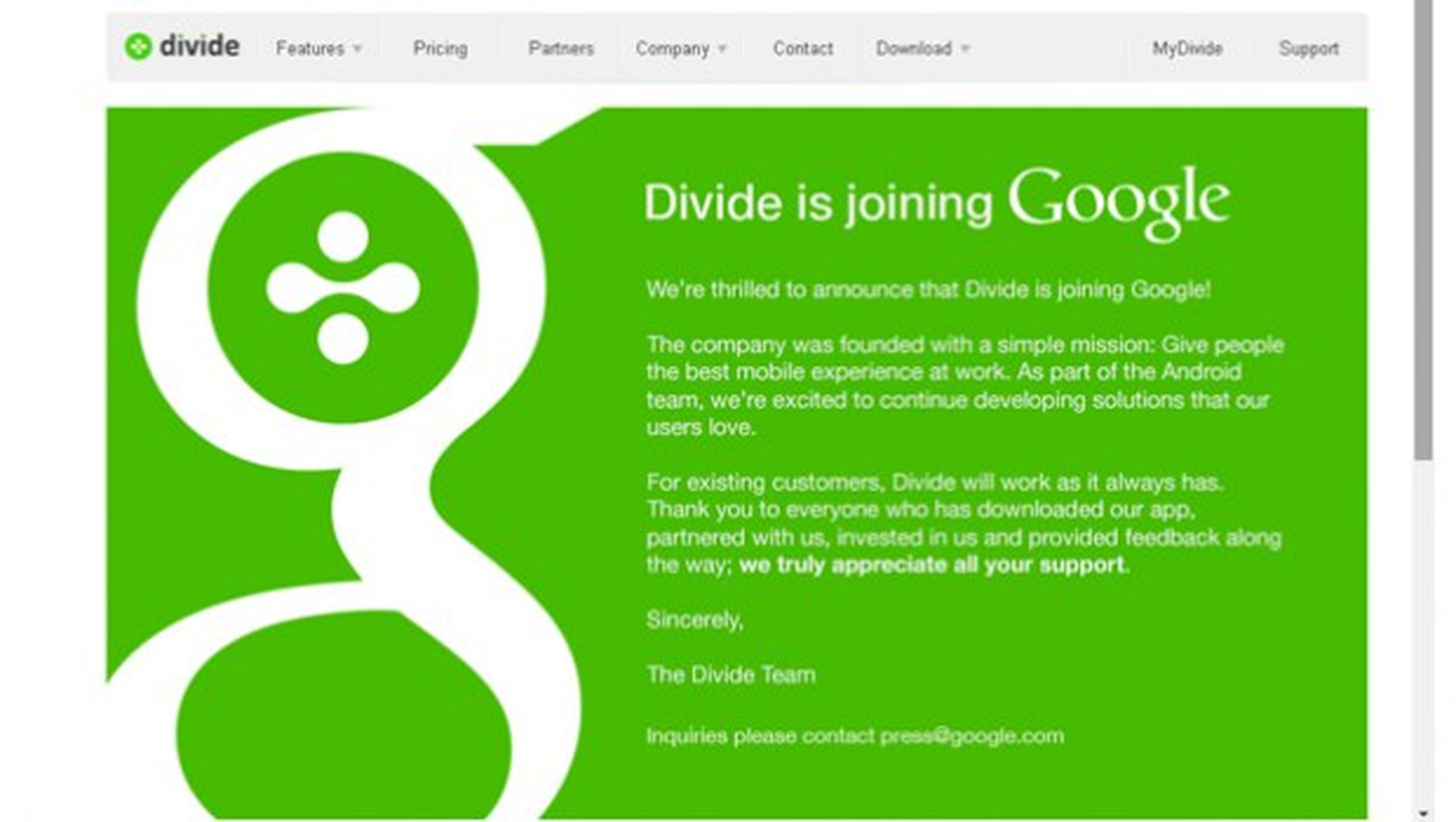 Google compra Divide,app de gestión empresarial de teléfonos