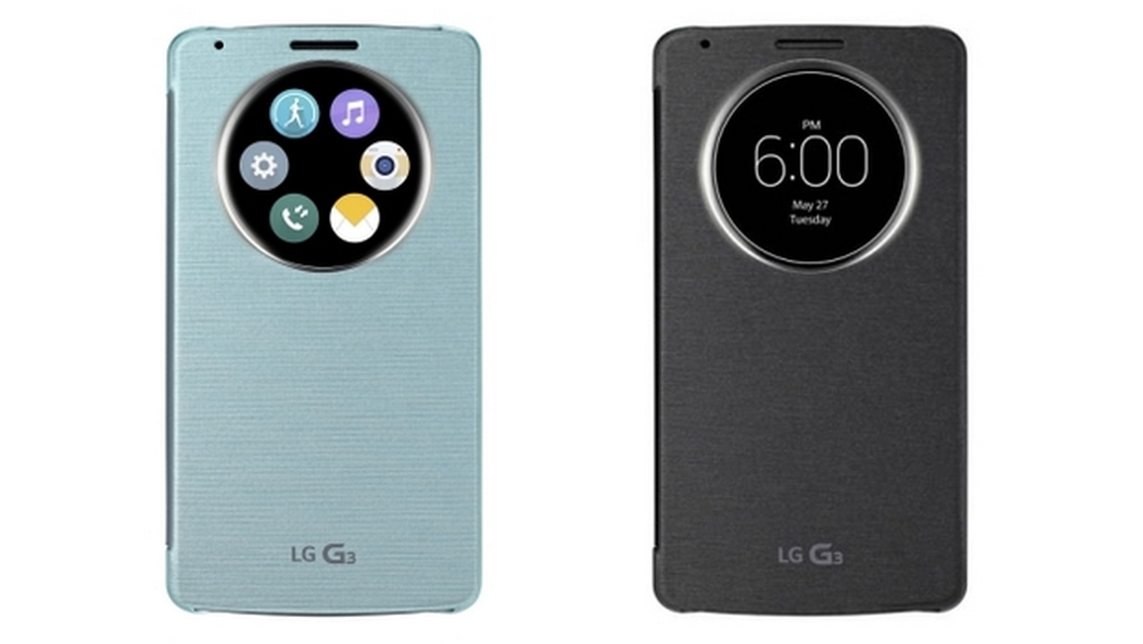 Fundas LG G3 QuickCase presentadas oficialmente por LG, antes del lanzamiento del smartphone.