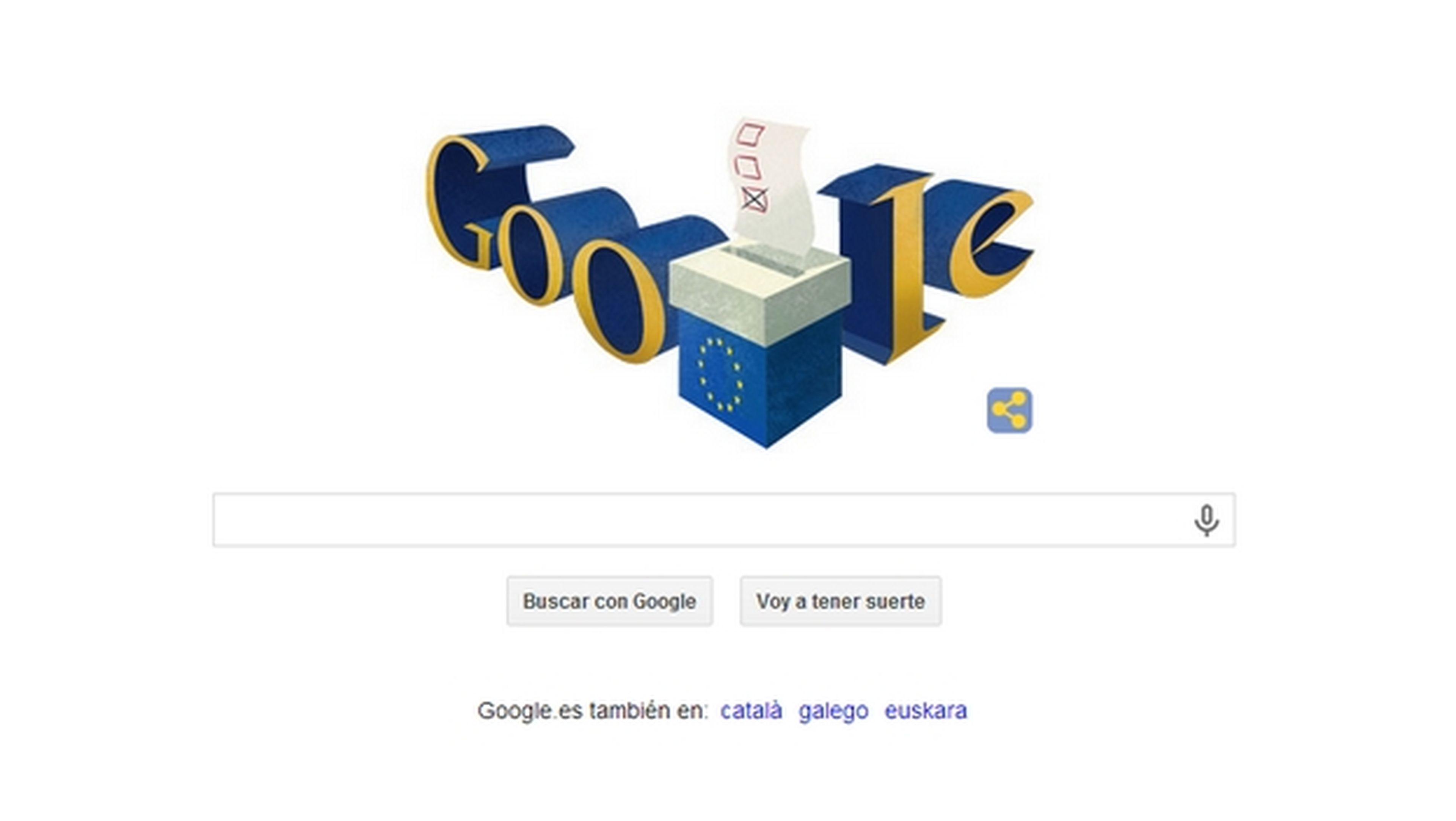 El dooble de Google dedicado a las Elecciones al Parlamento Europeo.