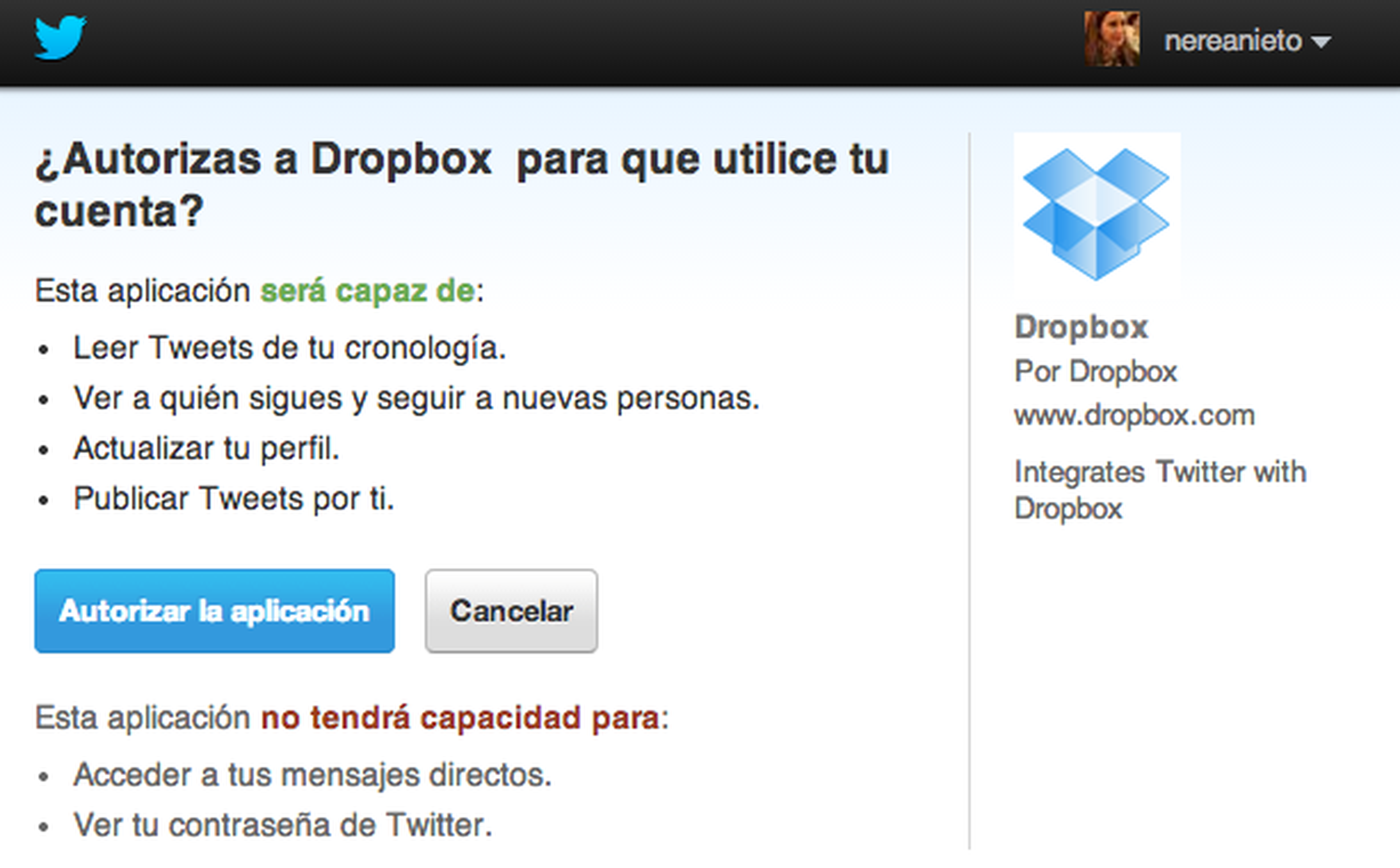 Dropbox y Twitter