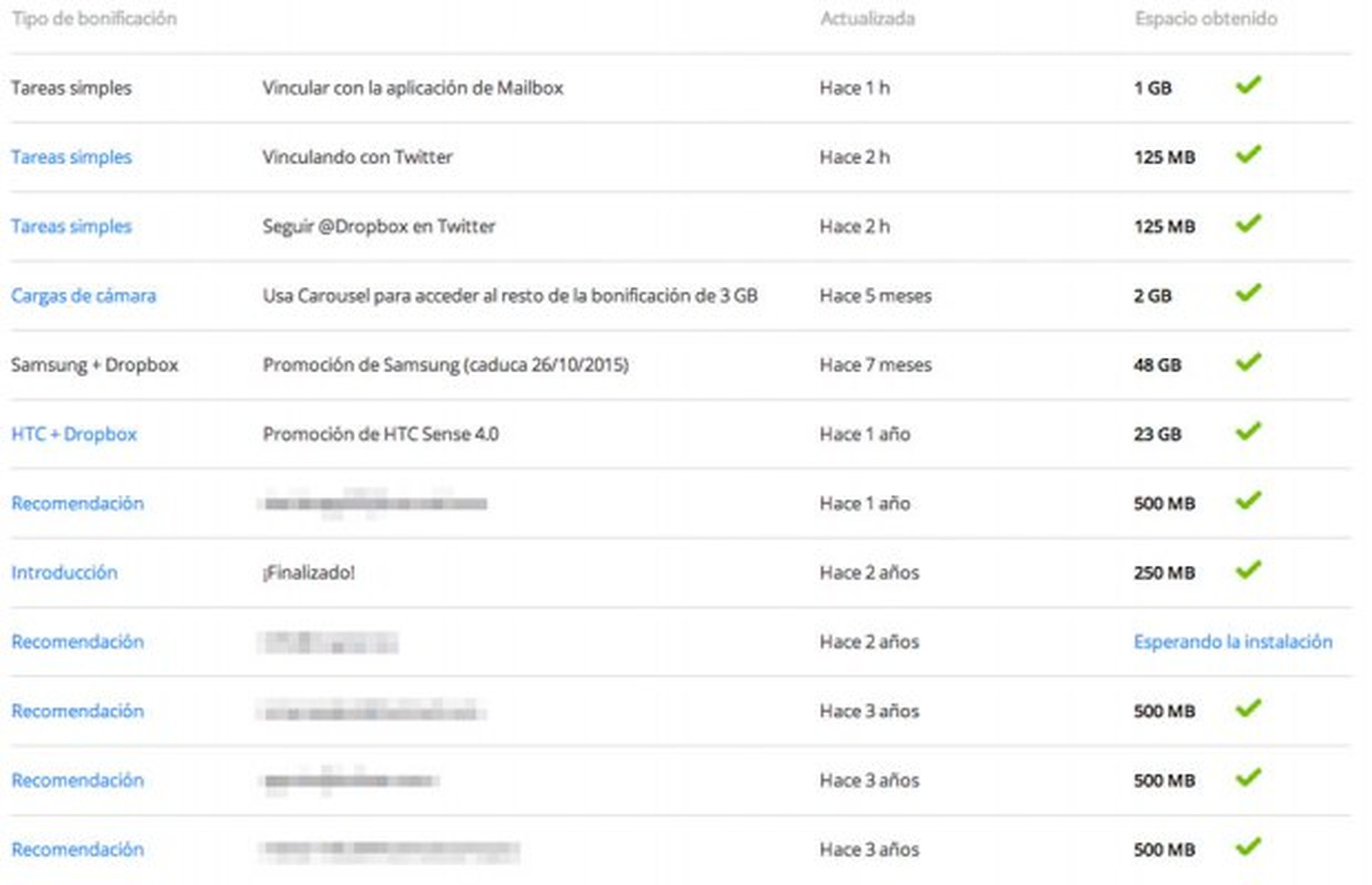 Bonificaciones Dropbox