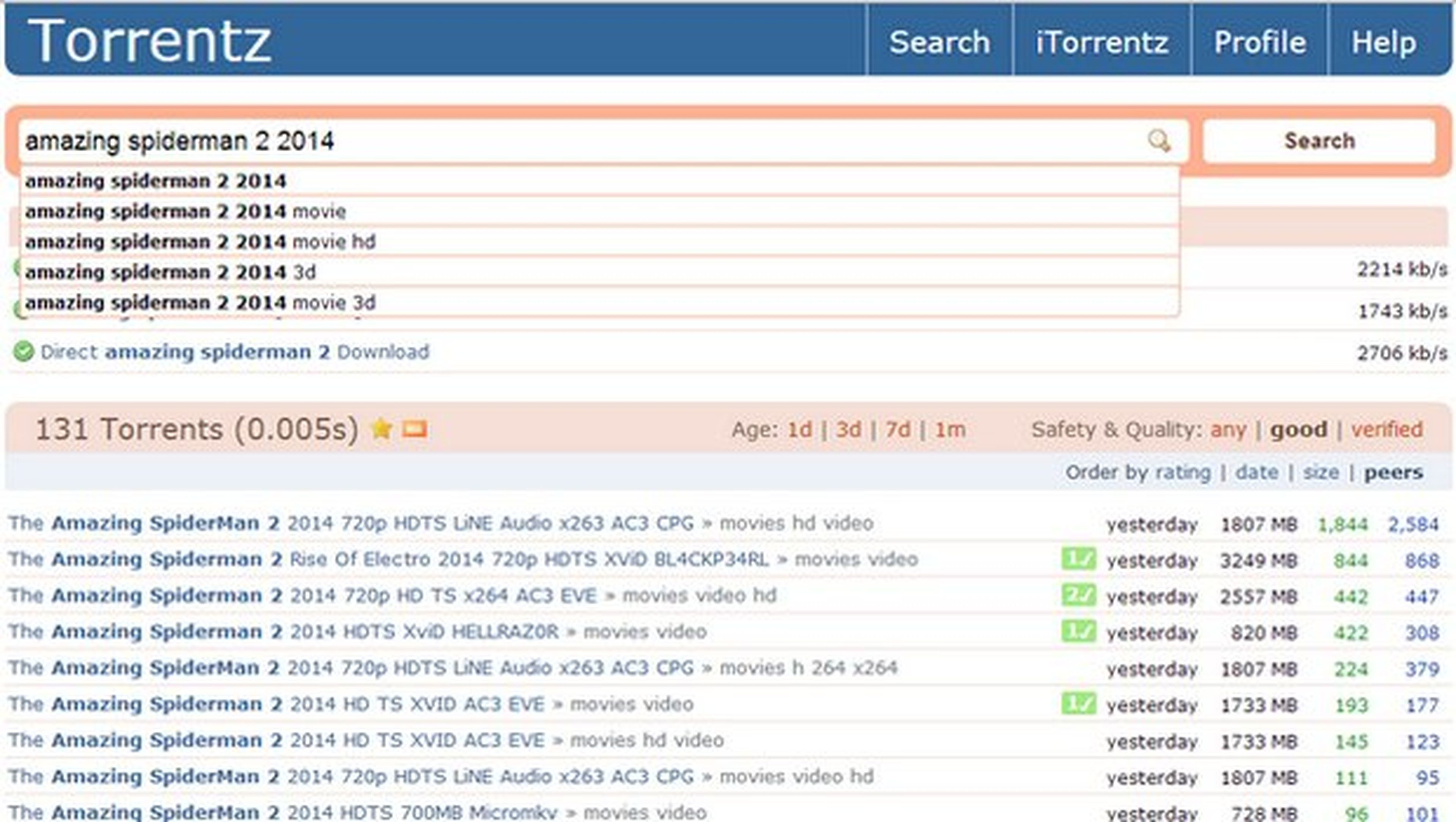 Torrentz.eu buscador de torrents