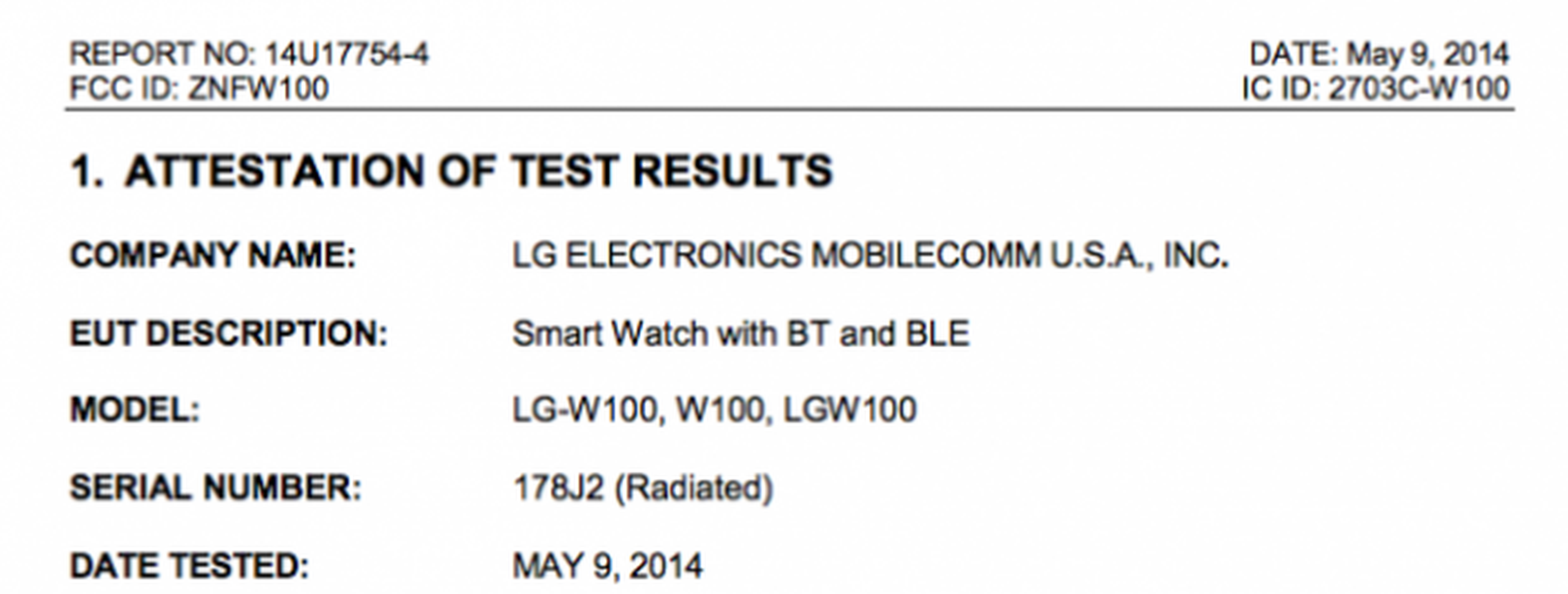 LG G Watch aprobado por la FCC, podría debutar muy pronto