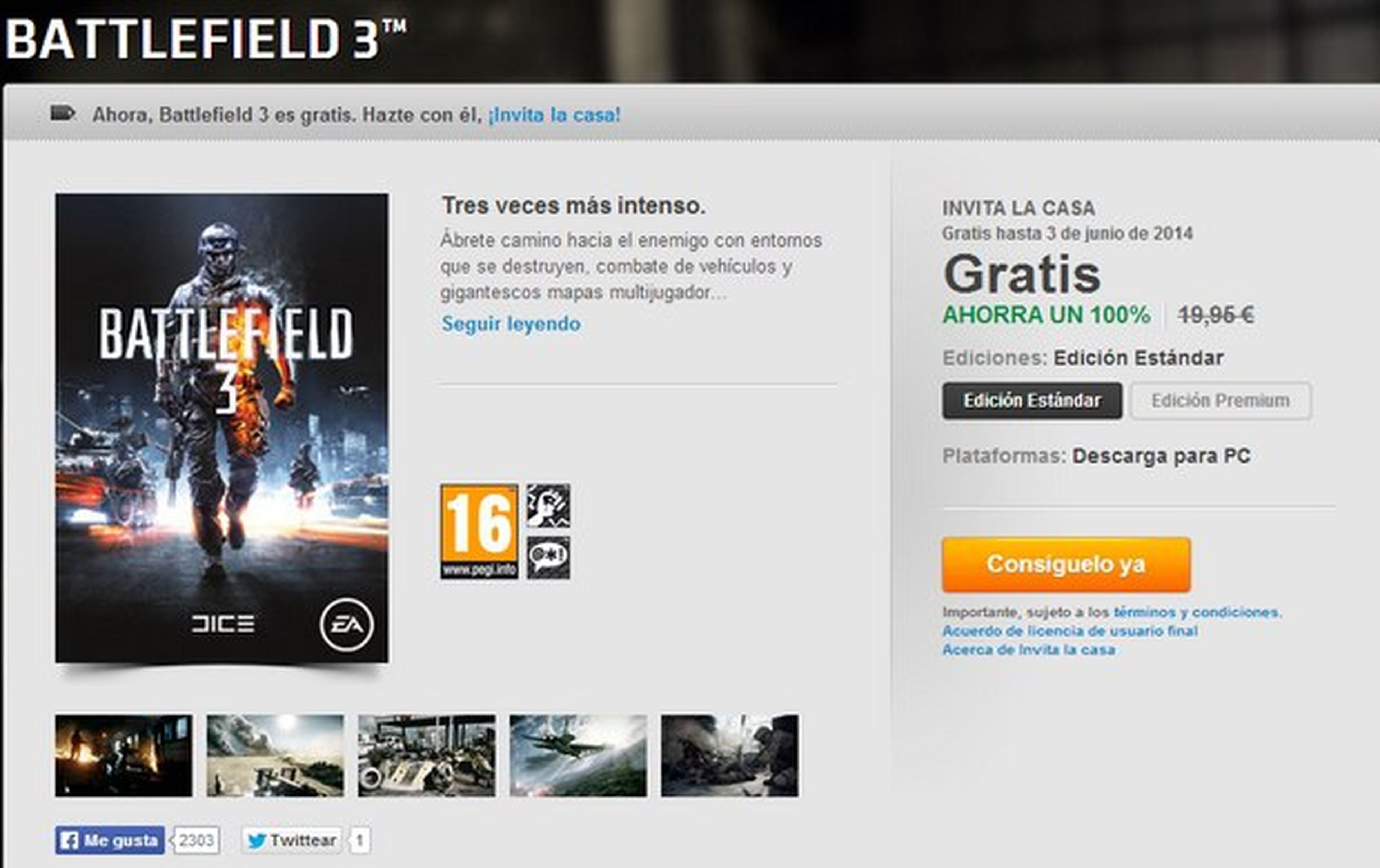 Battlefield 3 gratis