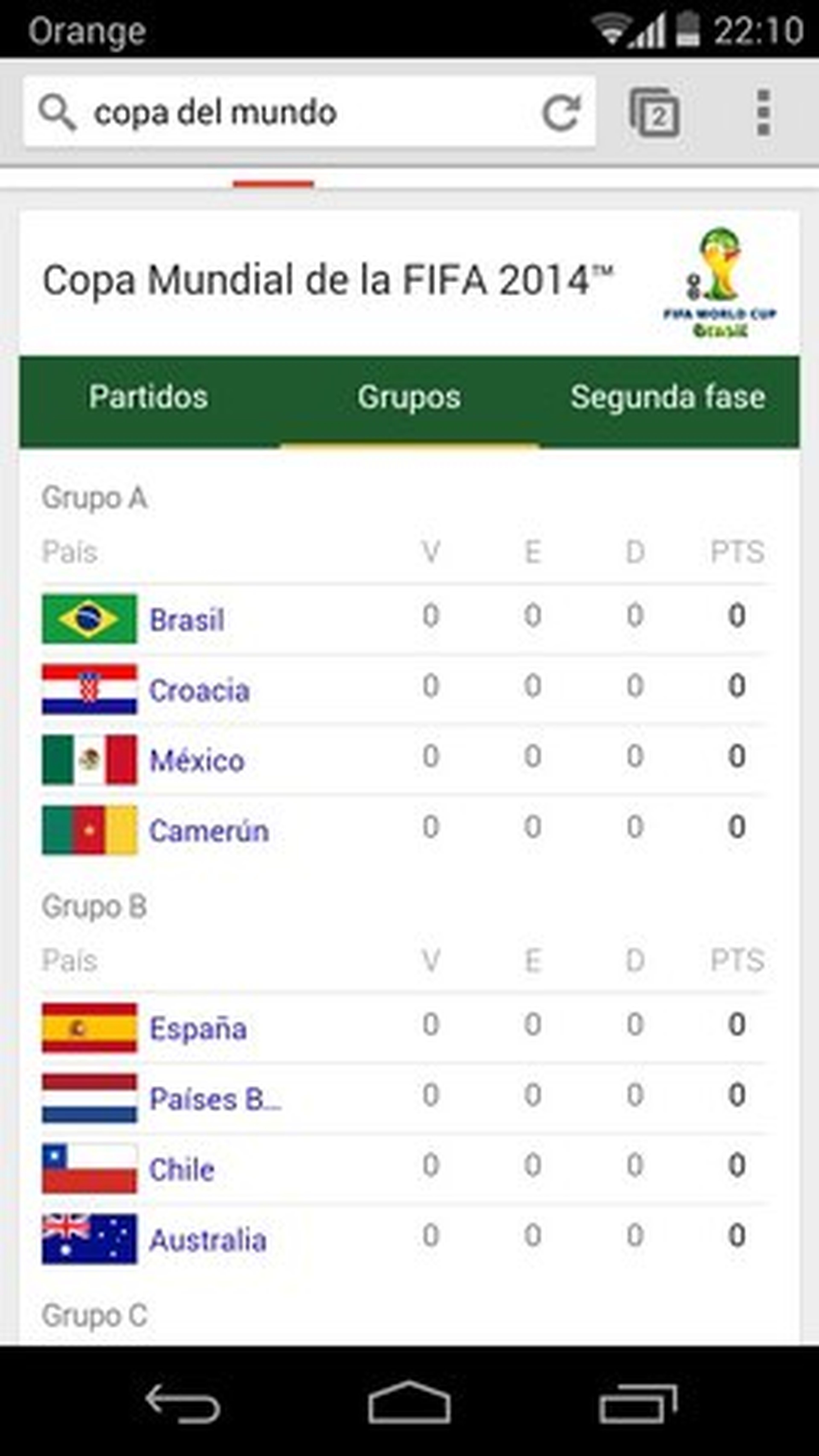 Buscador Google Copa del Mundo