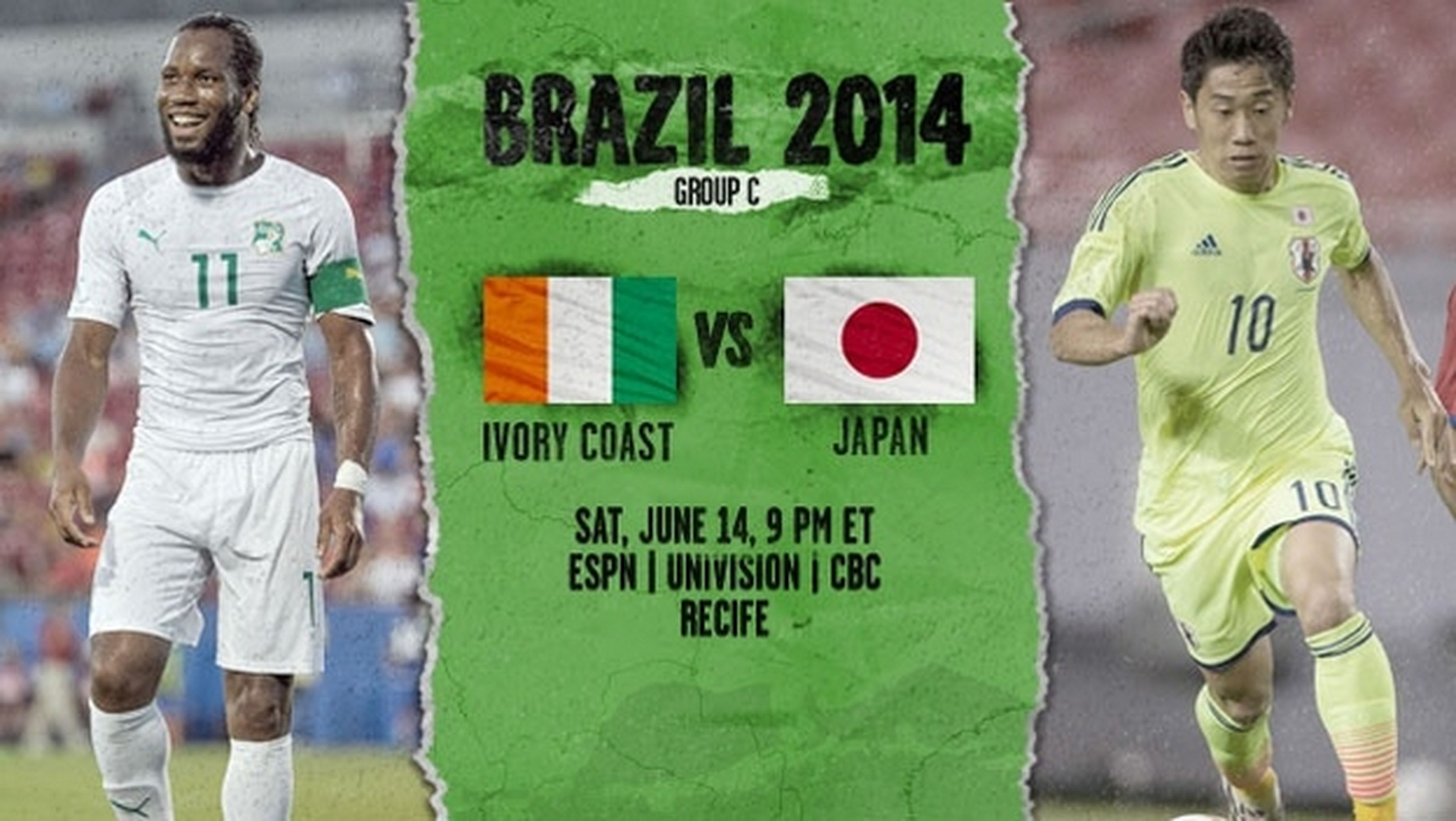 Cómo ver gratis partido del Mundial Costa de Marfil - Japón