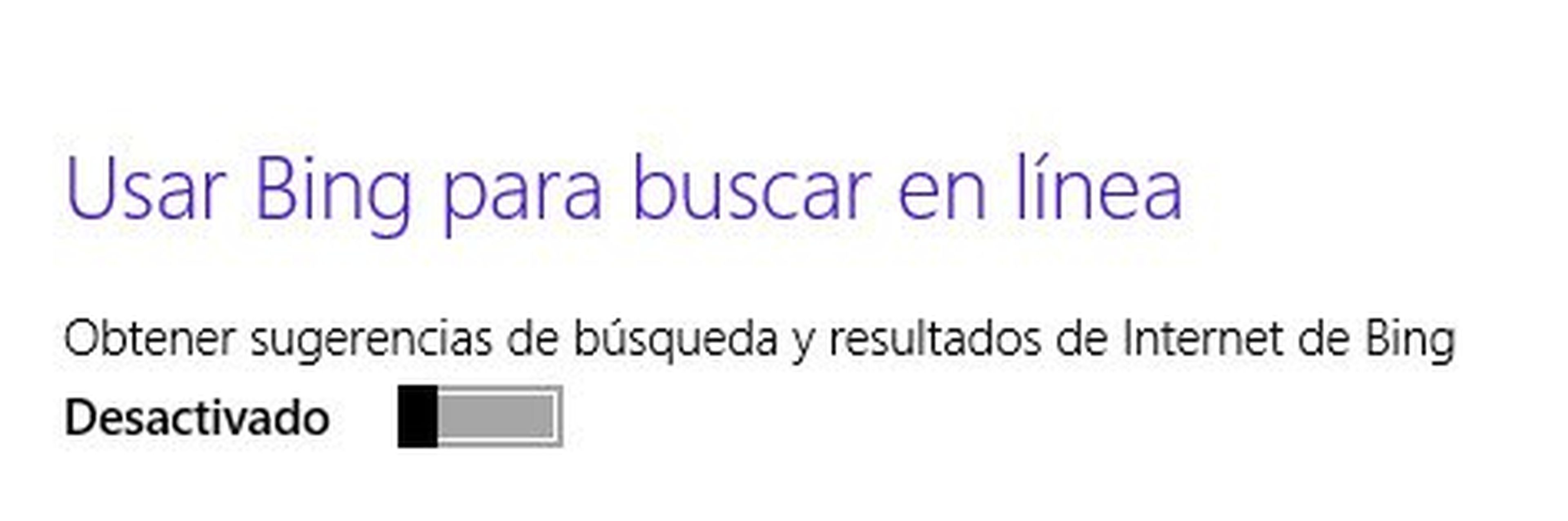 Desactivar Bing