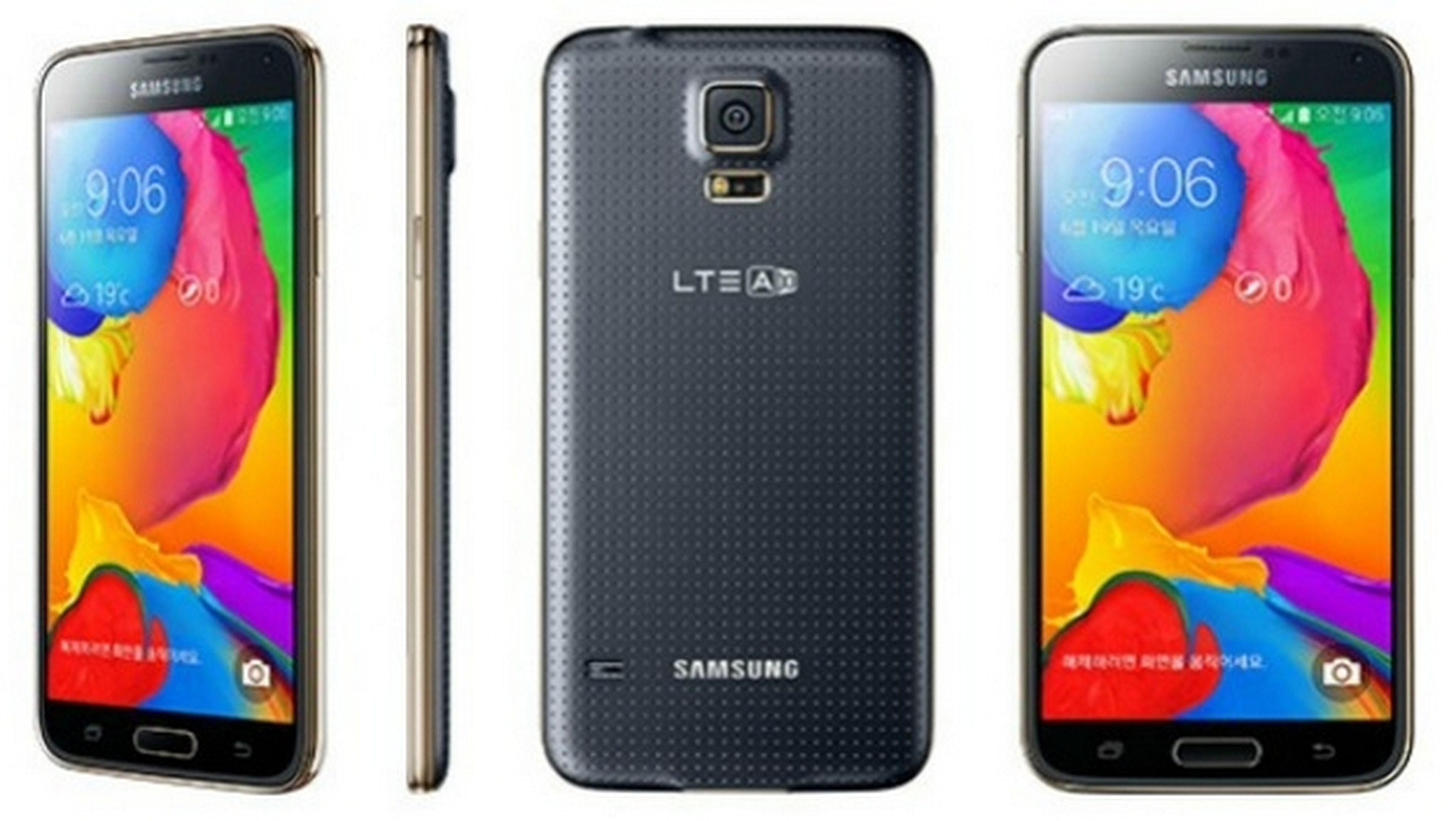 Samsung anuncia el Samsung Galaxy S5 LTE-A con pantalla QHD, procesador Snapdragon 805, y 3 GB de RAM. Es el rumoreado Samsung Galaxy S5 Prime.
