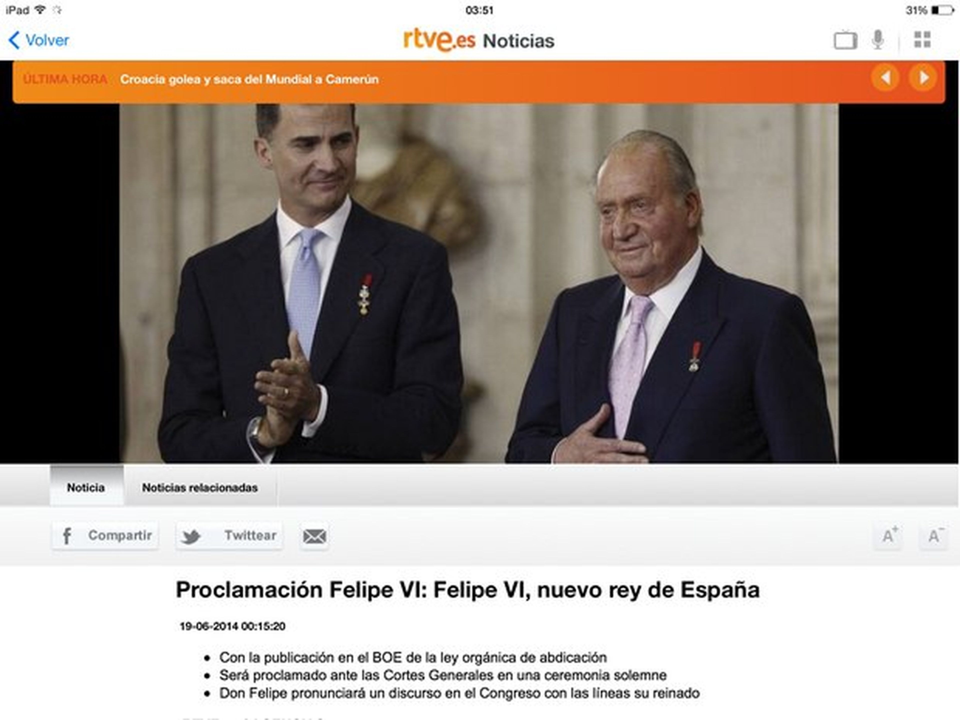 Dónde ver online Proclamación de Felipe VI